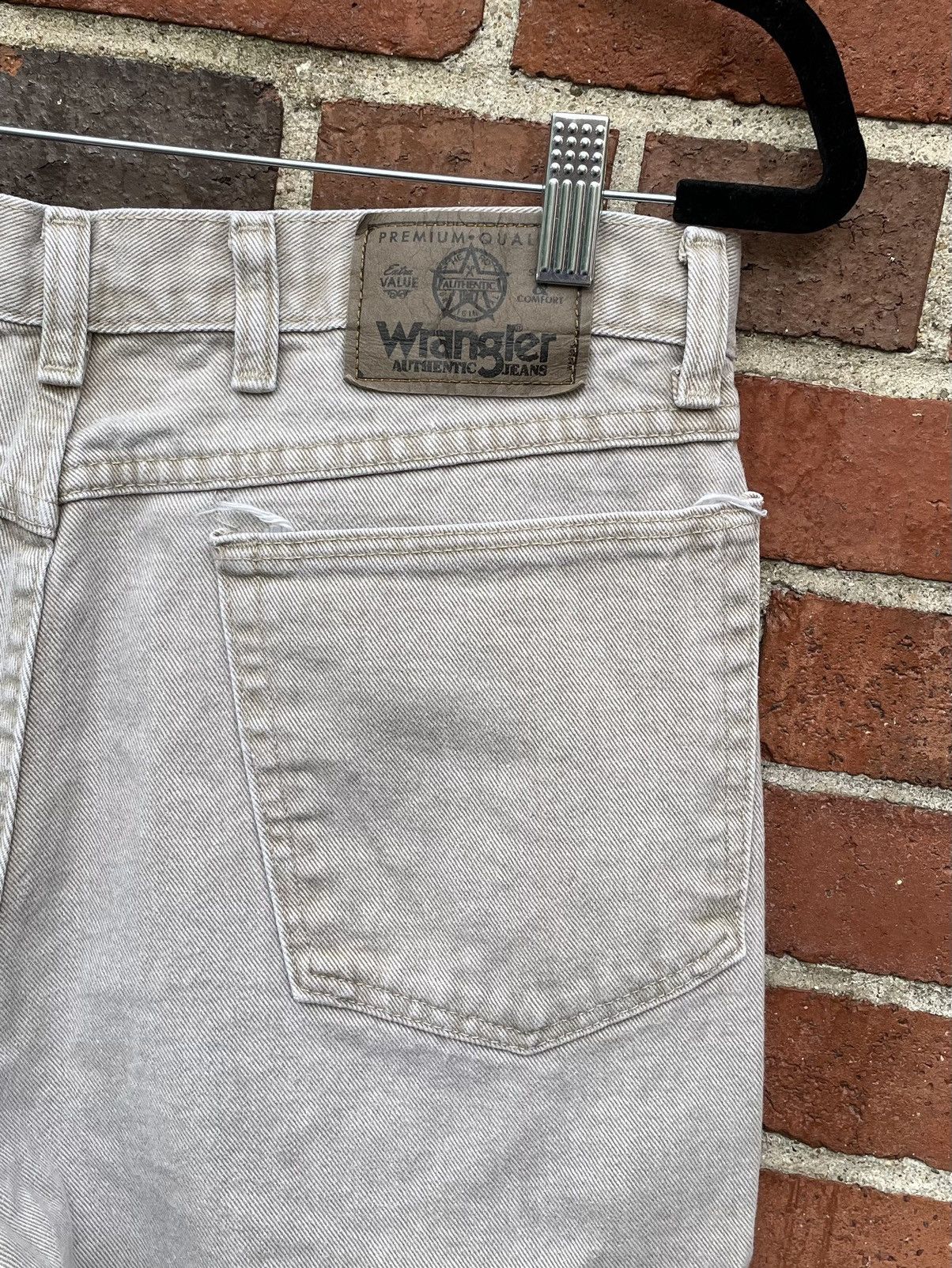 Wrangler Vintage 90s Wrangler Denim Beige Straight Leg Jeans Size US 34 / EU 50 - 6 Thumbnail