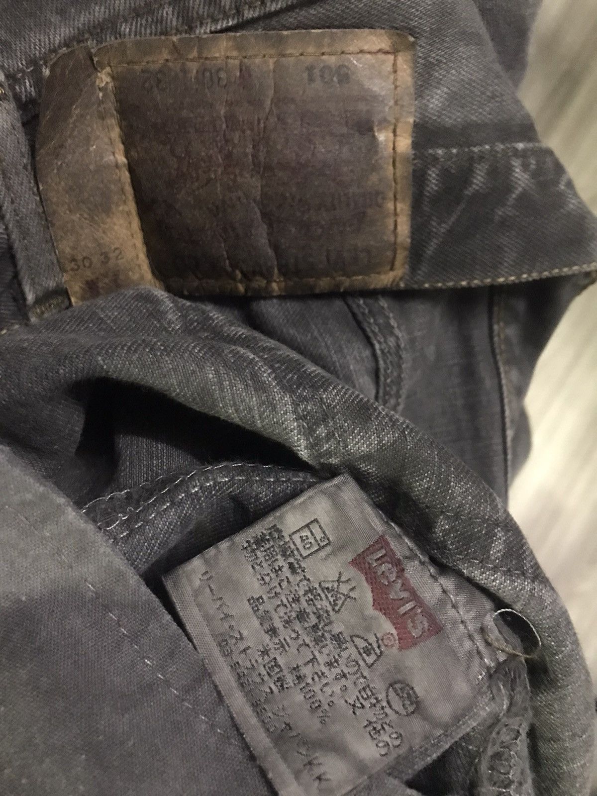 Levi's × Levi's Made & Crafted × Levi's Vintage Clothing Vintage Levis 501 Super Black Splattered Paint Size US 29 - 15 Thumbnail