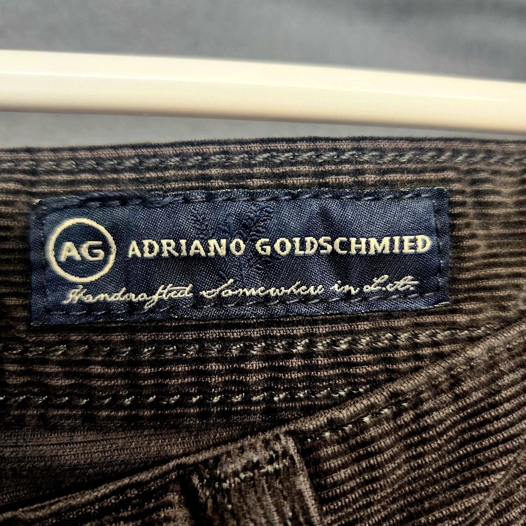 Vintage AG Adriano Goldschmied Pants Mens 32 Black 34x34 Corduroy The Protege Straight Leg Tag Size US 32 / EU 48 - 4 Thumbnail