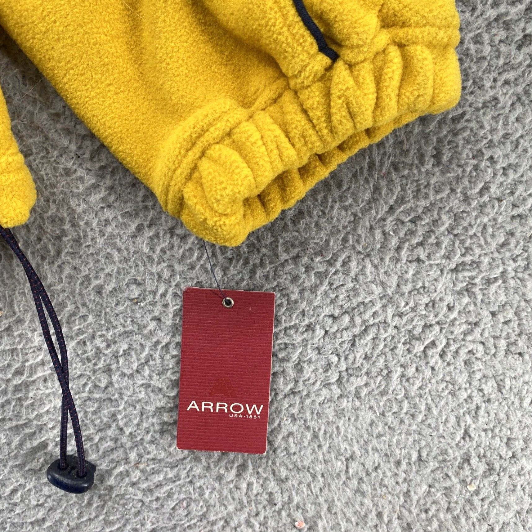 Arrow Arrow Y2K 1/4 Zip Yellow Gold Fleece Pullover Jacket Mens XL New Size US XL / EU 56 / 4 - 5 Thumbnail