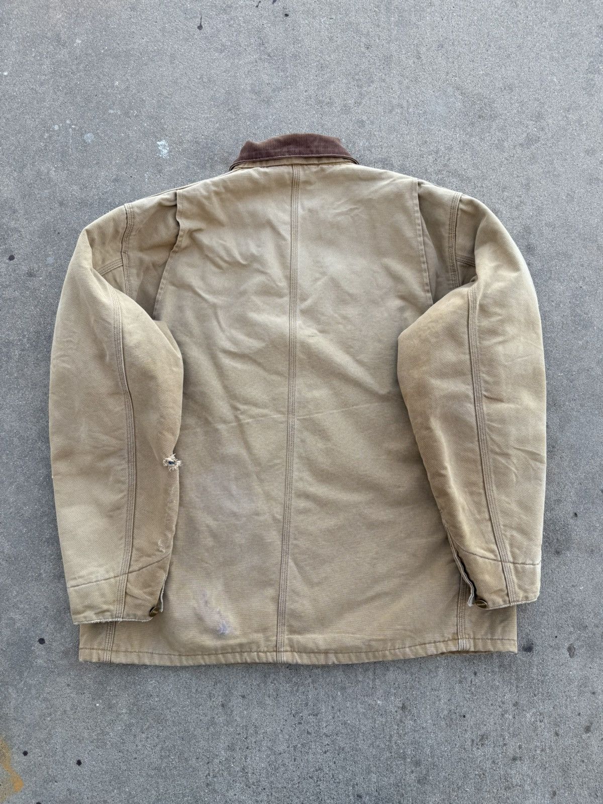 Carhartt × Vintage 1990s Carhartt Blanket Lined Chore Coat Size US XL / EU 56 / 4 - 2 Thumbnail