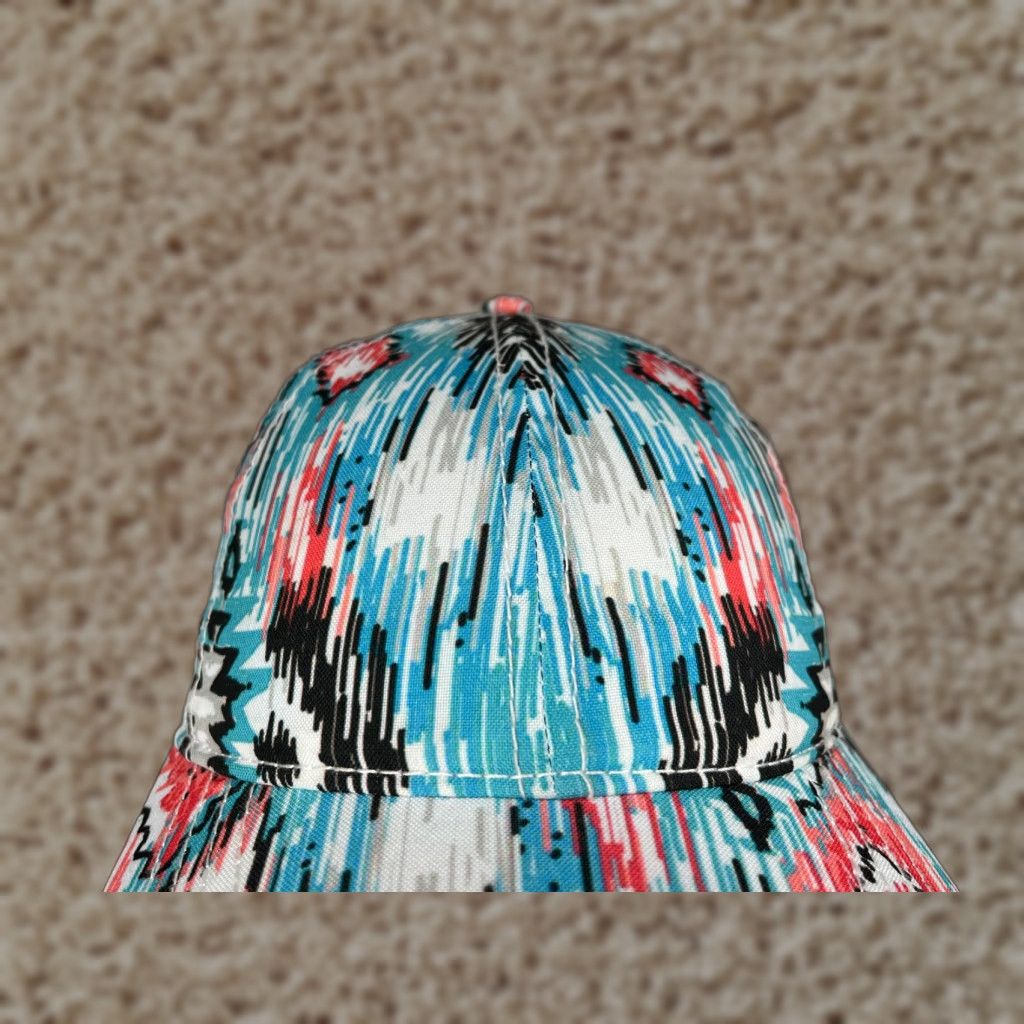 Walmart Walmart Hat Snap Back One Size Adult White Blue Multicolor Southwestern Aztec Size ONE SIZE - 1 Thumbnail