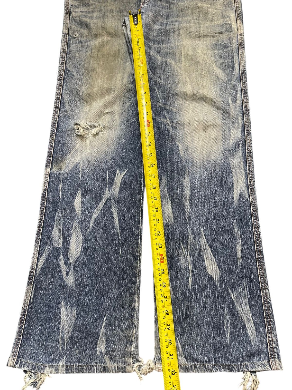 Vintage Edwin 503 Mud Wash Faded Distress Baggy Jeans