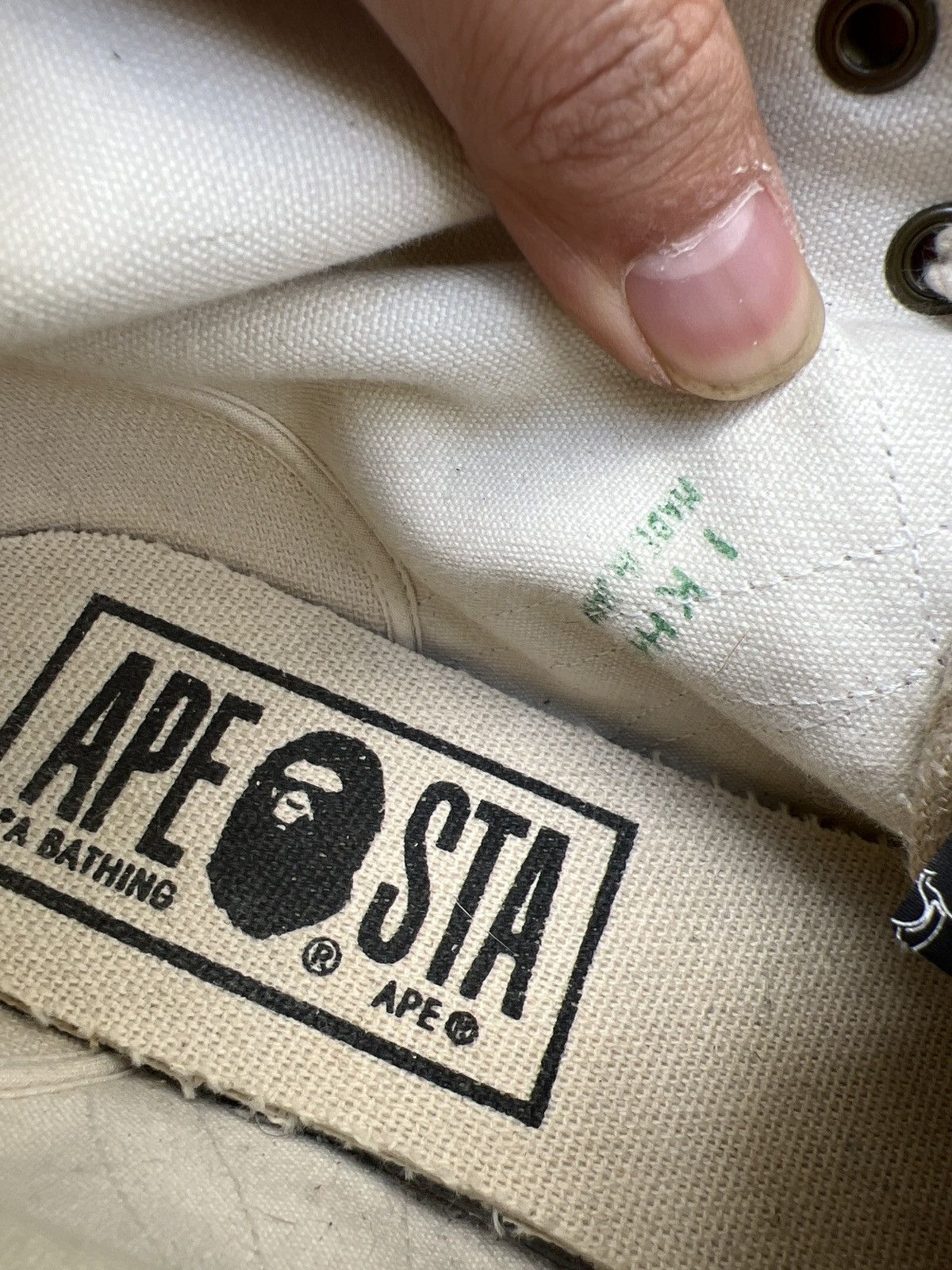 Bape Bape x Sky Walker Hi Top Sneakers Beige Size US 9.5 / EU 42-43 - 6 Thumbnail