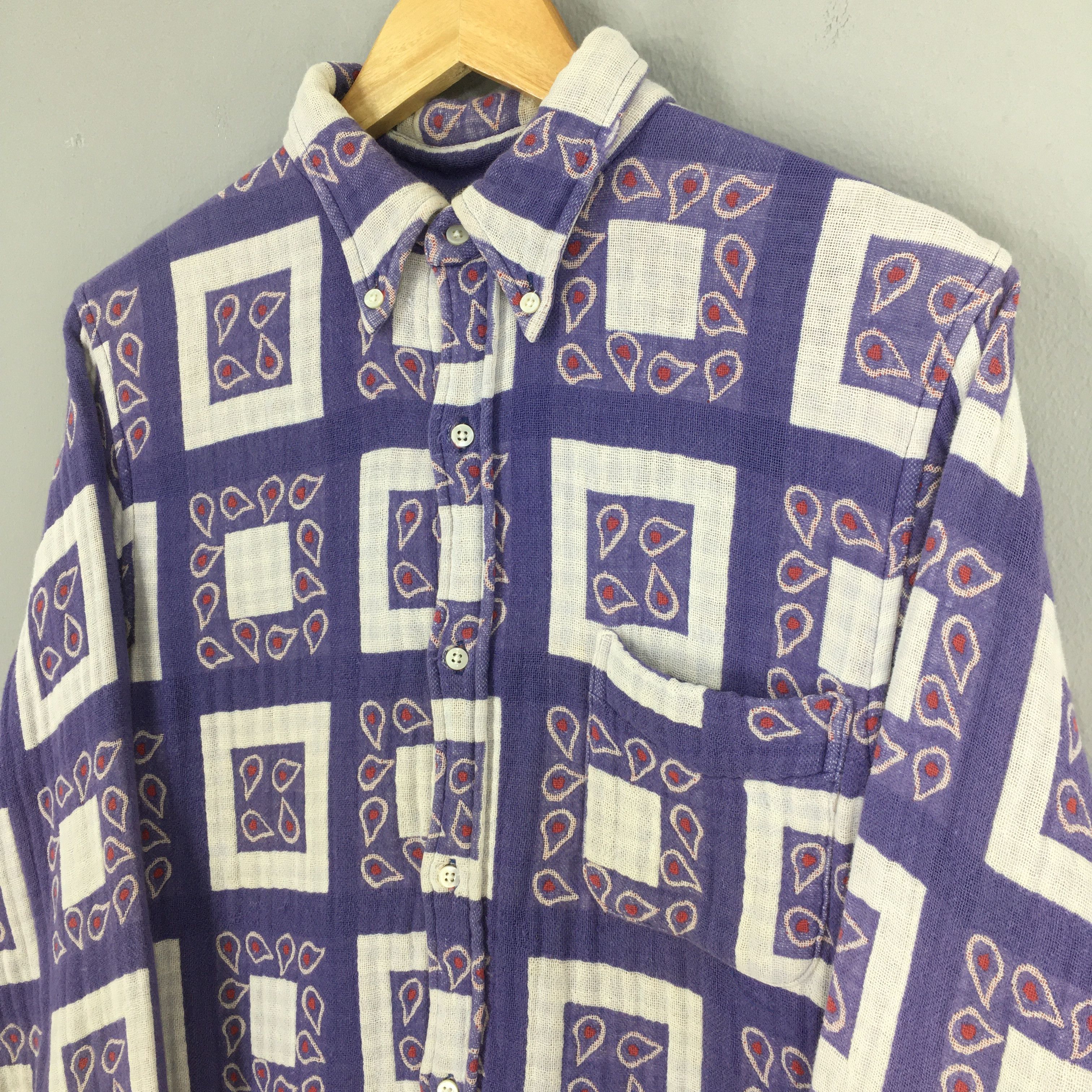 Sugar Cane Sugar Cane Japan Men Abstract Plaid Checkered Shirt Medium Size US M / EU 48-50 / 2 - 3 Thumbnail