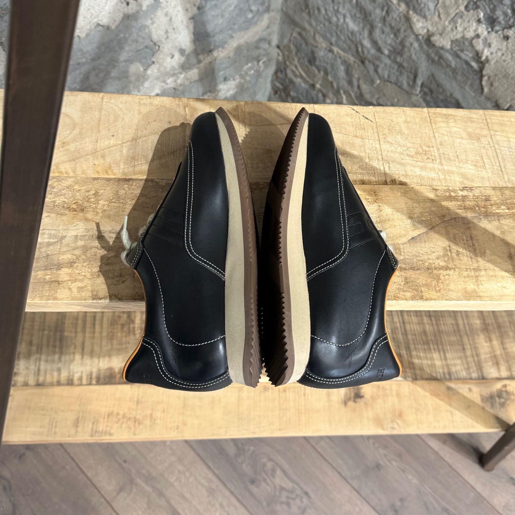 Hermes Hermès Black Leather Quick H Platform Sneakers Size US 10.5 / IT 40.5 - 10 Thumbnail