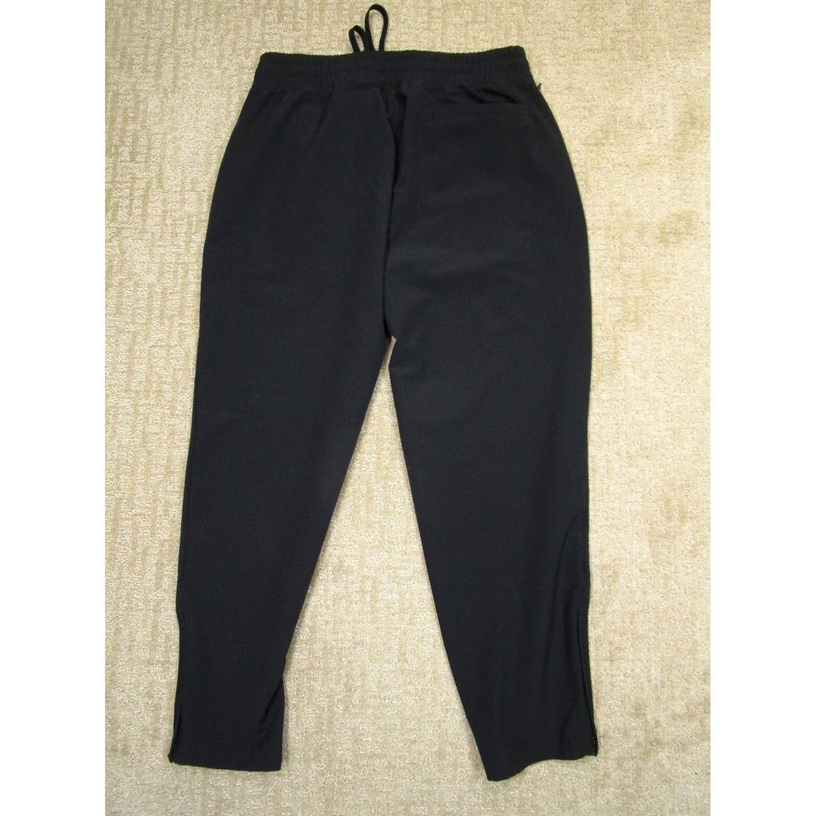 Adidas Adidas Track Pants Women L Black Windbreaker Gym Run Basketball Pockets Loose Fit Size 36" / US 14 / IT 50 - 3 Thumbnail