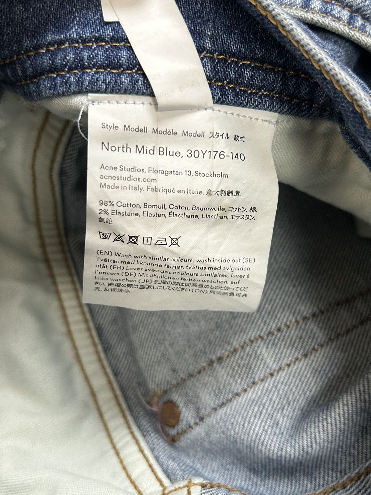 Acne Studios Acne Studios Bla Konst North Mid Blue Denim Jeans 28 30 Size US 28 / EU 44 - 10 Thumbnail