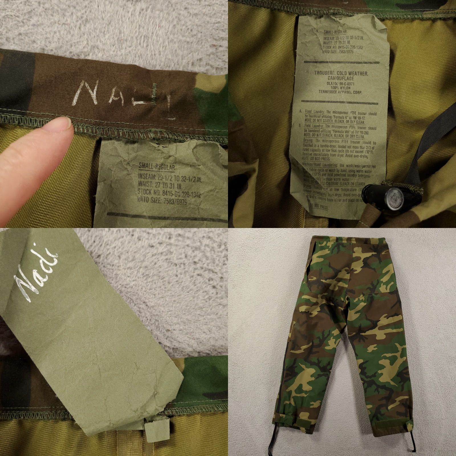 Vintage VINTAGE US Military Cold Weather Pants Small Woodland Zip Leg Camo Trousers USGI Army Size US 29 - 8 Thumbnail