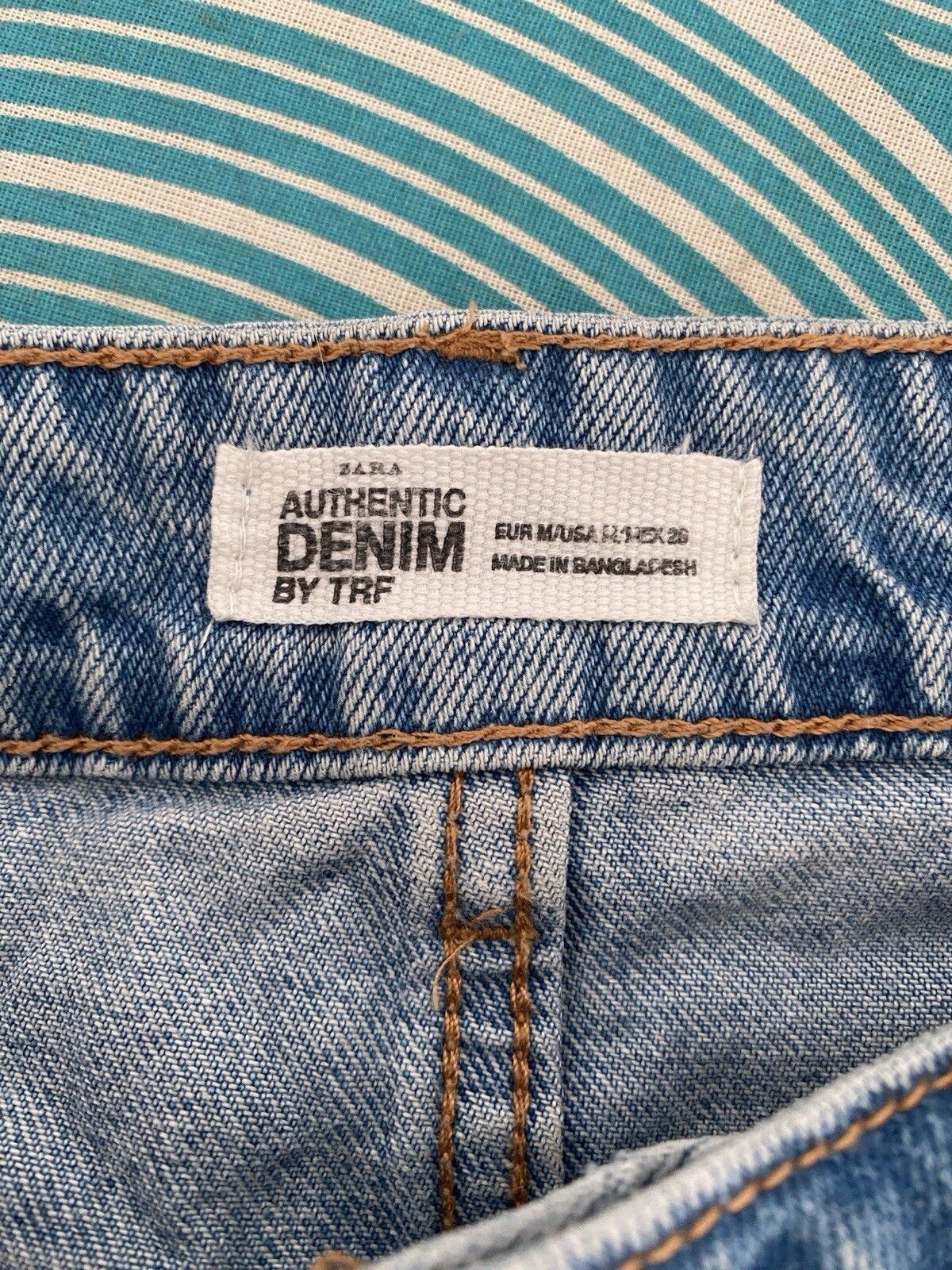 Other Zara Mini Denim Skirt Distressed Size M Blue I25 Size 32" / US 10 / IT 46 - 6 Thumbnail