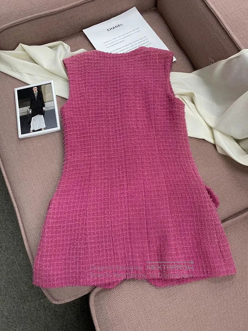 Chanel Chanel 22S Pink Vest Coat Dress. Size US S / EU 44-46 / 1 - 4 Thumbnail