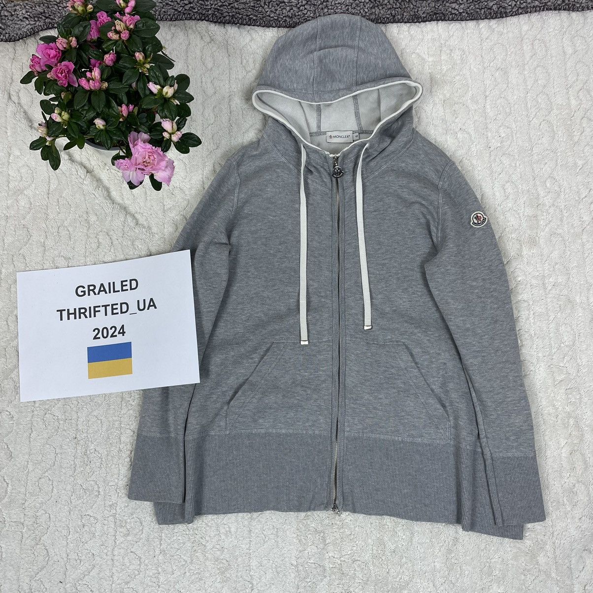 image of Women’S Zip Hoodie Sweatshirt Moncler S Maglia Cardigan in Grey, Women's (Size Small)