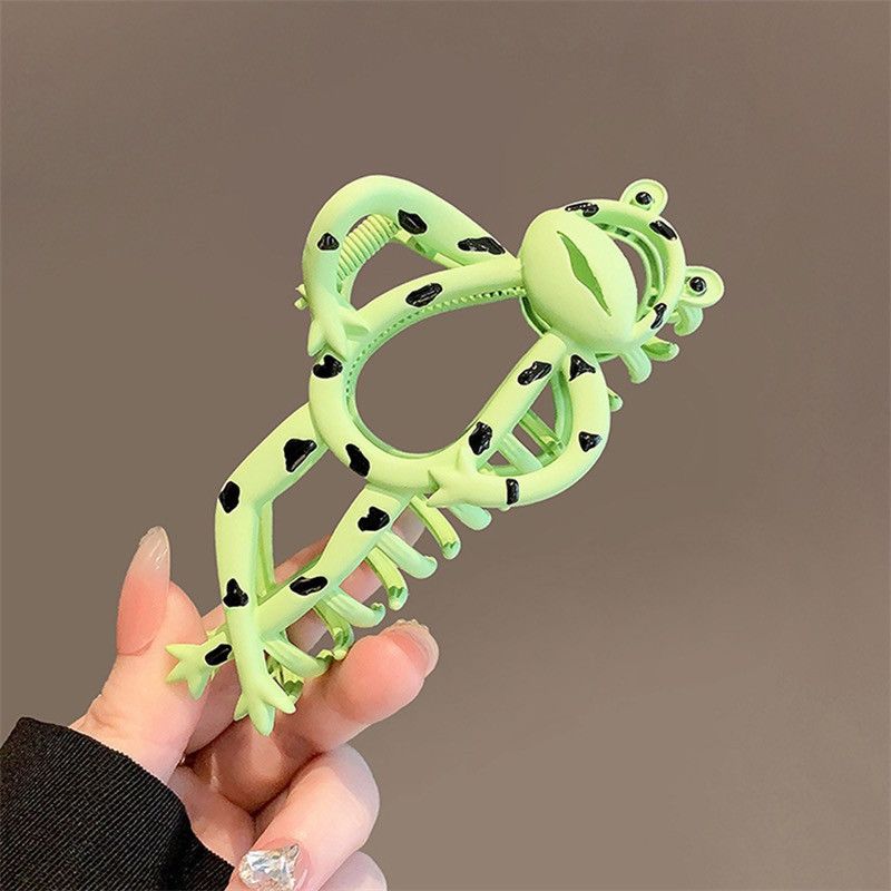 Vintage Green Frogs Hair Claw Clip 🐸 Size ONE SIZE - 4 Thumbnail