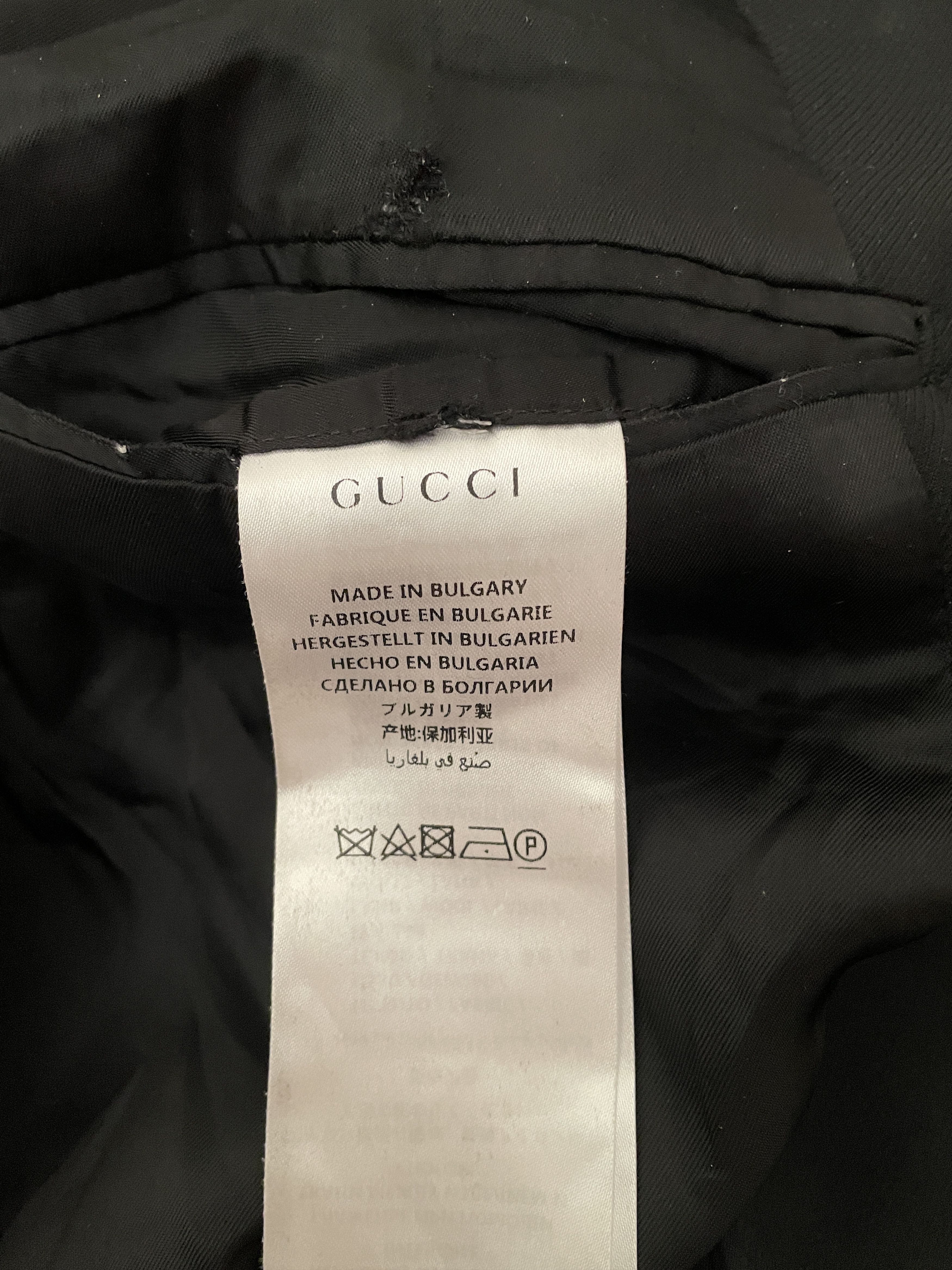 Gucci gucci black wool blazers jacket size 52/XL Size 50L - 5 Thumbnail