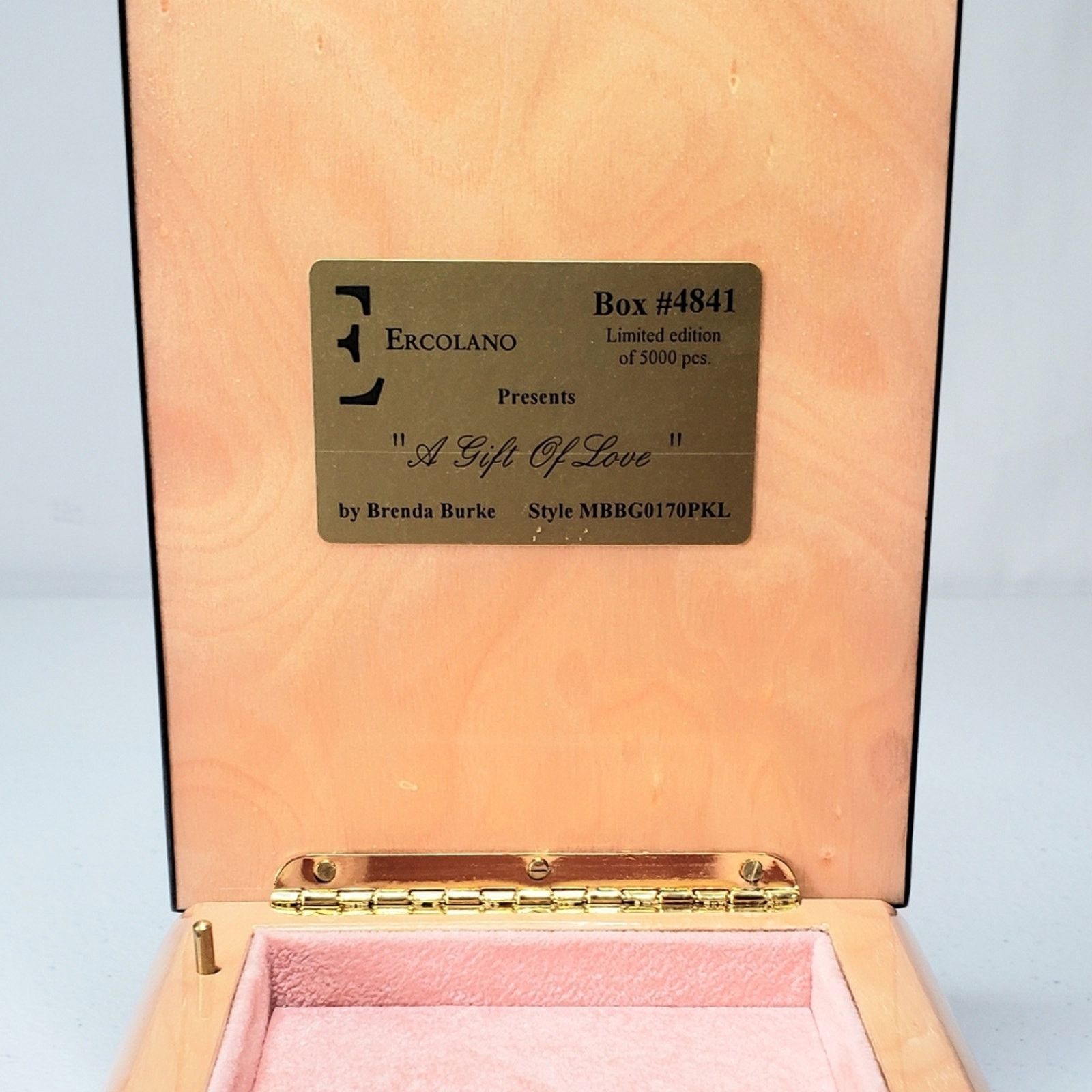 Vintage Ercolano Limited Edition A Gift Of Love Jewelry Music Box Size ONE SIZE - 8 Thumbnail
