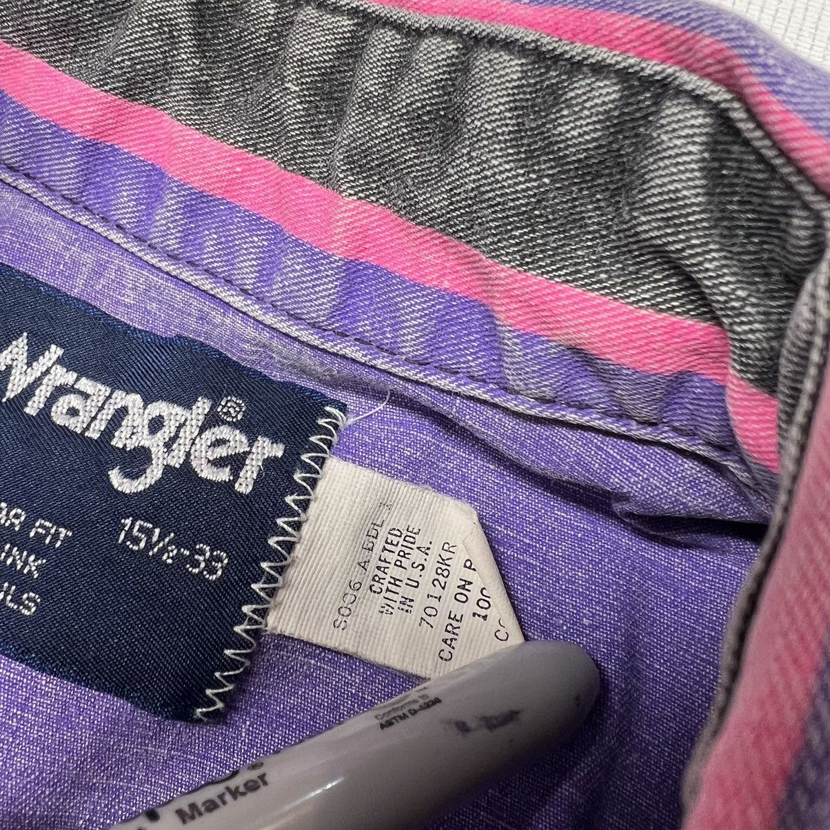 Vintage × Wrangler Wrangler Brushpopper Shirt 15.5 33 Pink Purple Western Rodeo Size US M / EU 48-50 / 2 - 6 Thumbnail