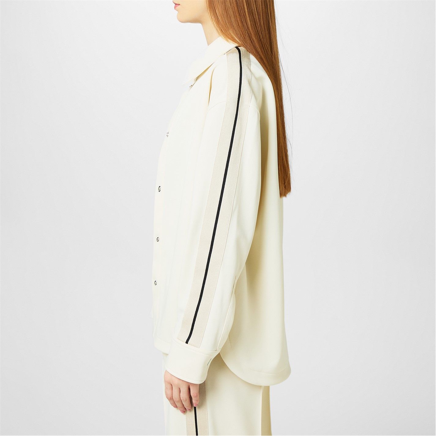 Palm Angels o1g2r1mq0325 Classic Track Shirt in Cream Size XS / US 0-2 / IT 36-38 - 4 Thumbnail