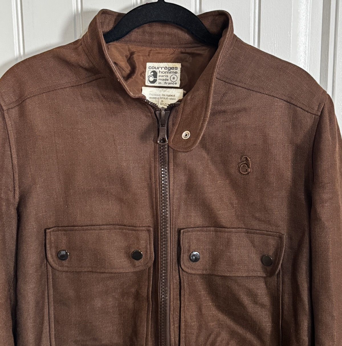 Courreges Courrèges Homme Paris Vintage Brown Jacket – Made in France Size US M / EU 48-50 / 2 - 2 Thumbnail