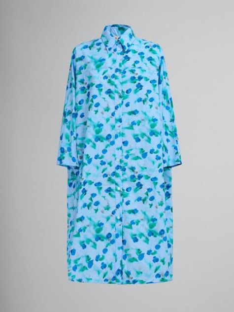Marni oc11z0525 Poplin Shirt Dress in Blue Size M / US 6-8 / IT 42-44 - 1 Thumbnail