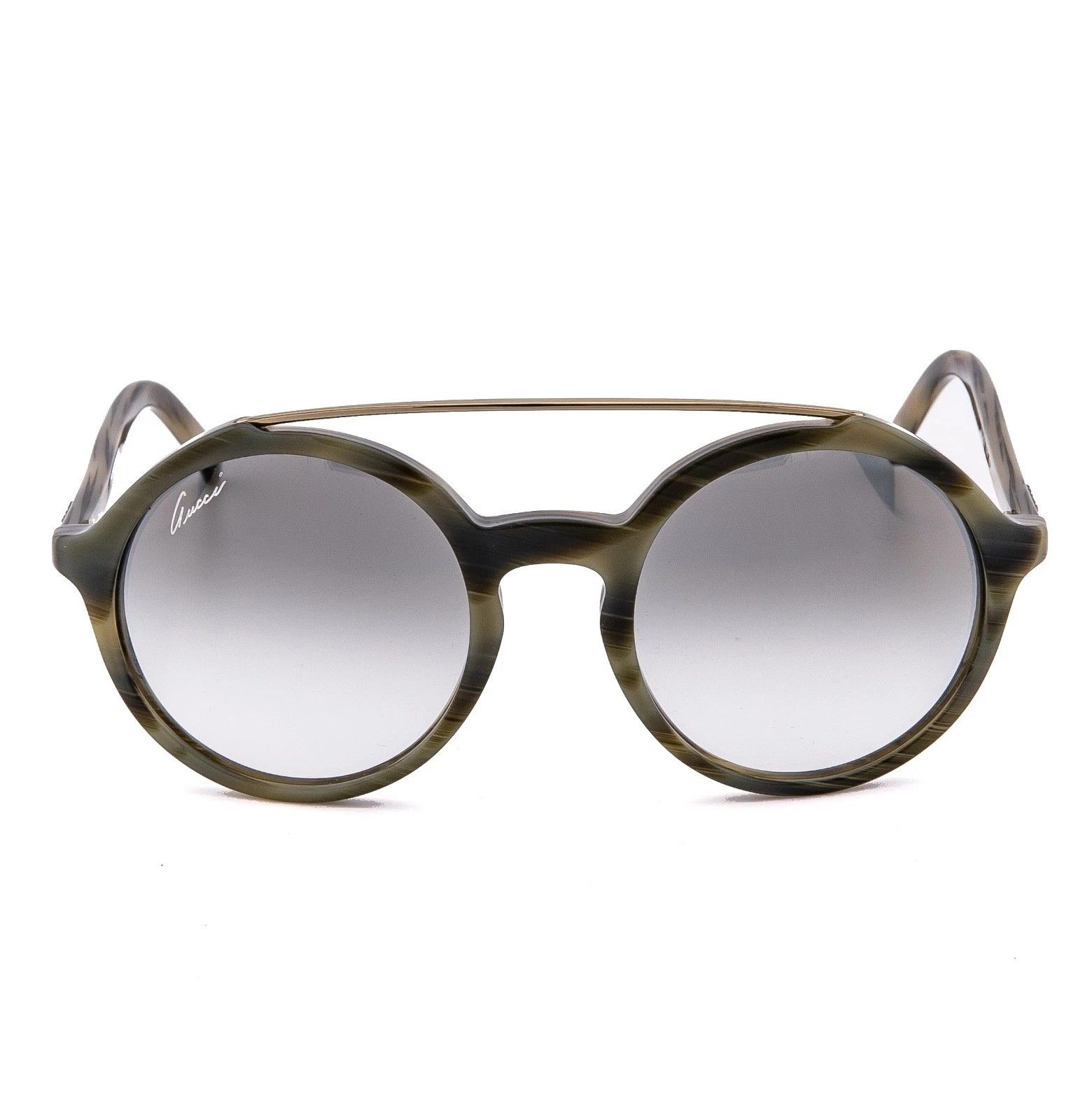 Gucci GUCCI 3602 Round Green Olive Horn Retro Sunglasses GG3602S Size ONE SIZE - 5 Thumbnail