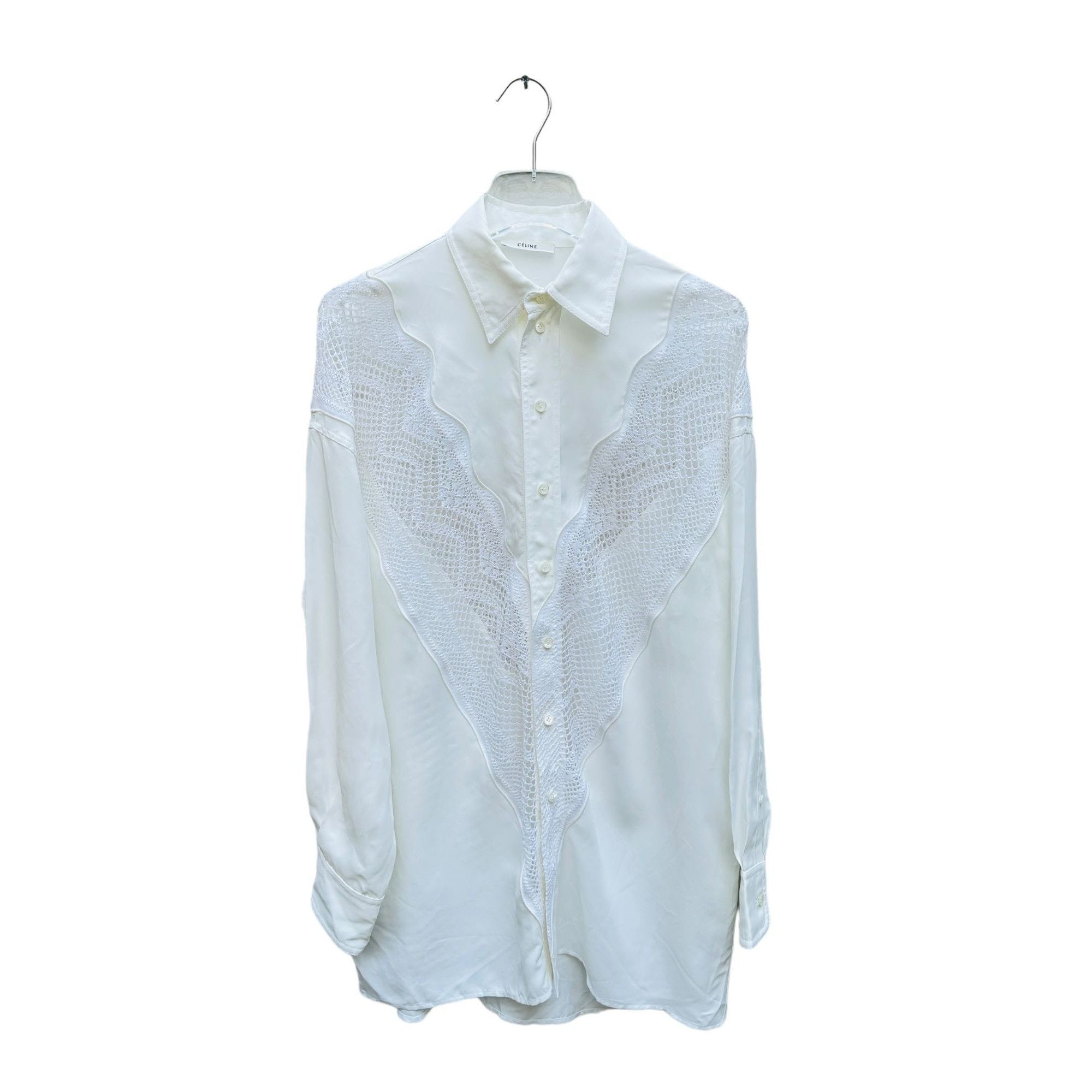 Celine Phoebe Philo SS 2018 White Button down shirt Size XS / US 0-2 / IT 36-38 - 2 Thumbnail