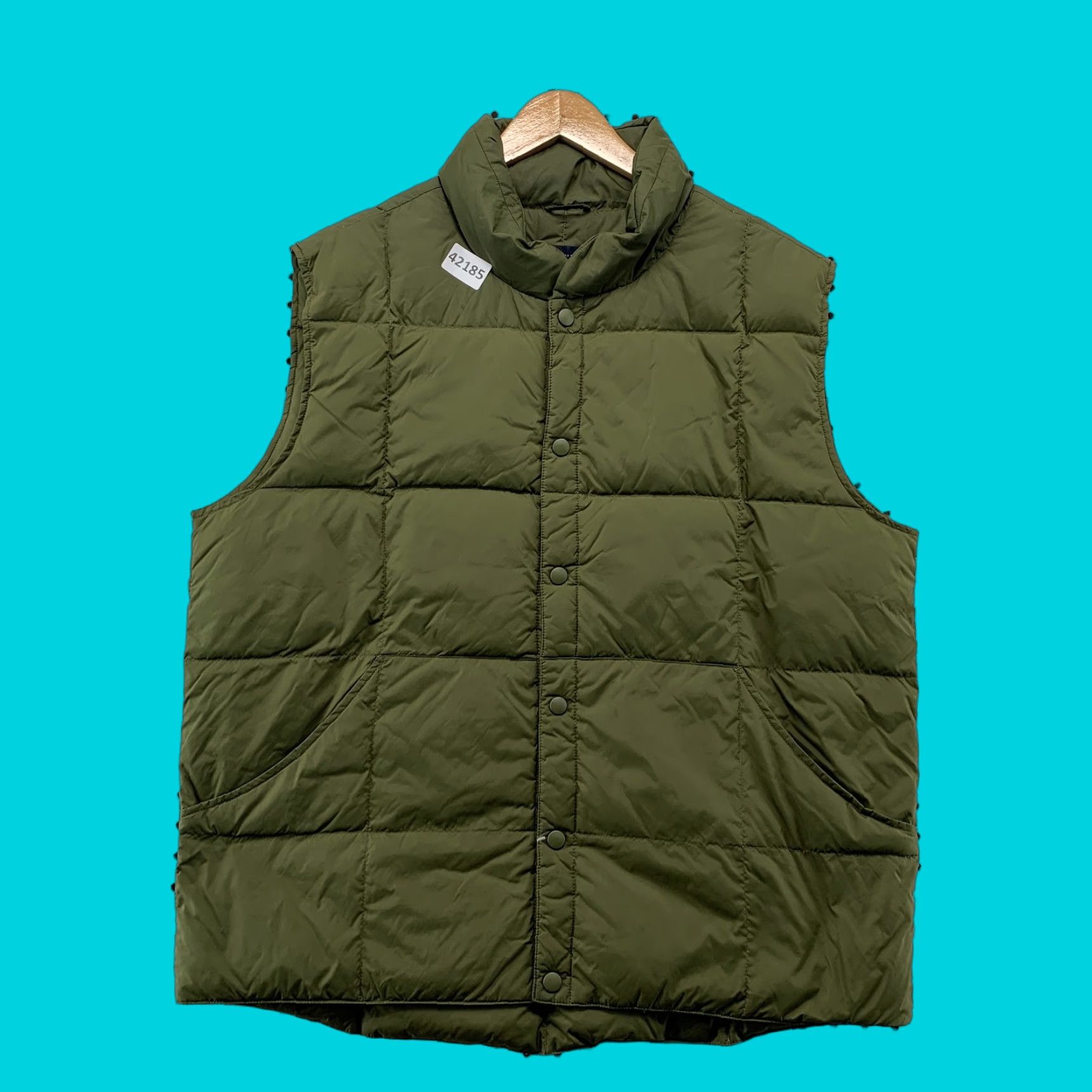 Lands' End Lands' End Puffer Vest Women's Medium Solid Nylon Down Insulated 2020s Size US L / EU 52-54 / 3 - 1 Thumbnail