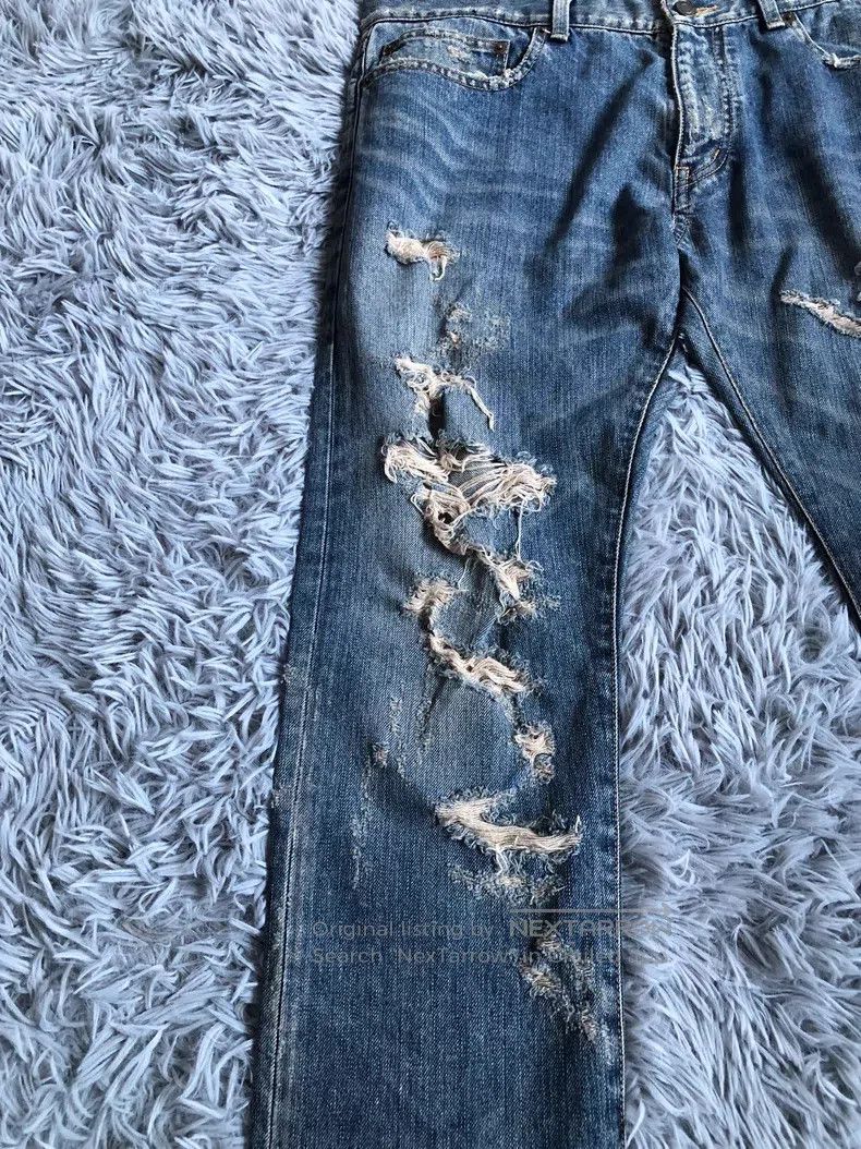 Saint Laurent Paris Saint Laurent Paris Distressed and water-washed denim jean Size US 34 / EU 50 - 3 Thumbnail