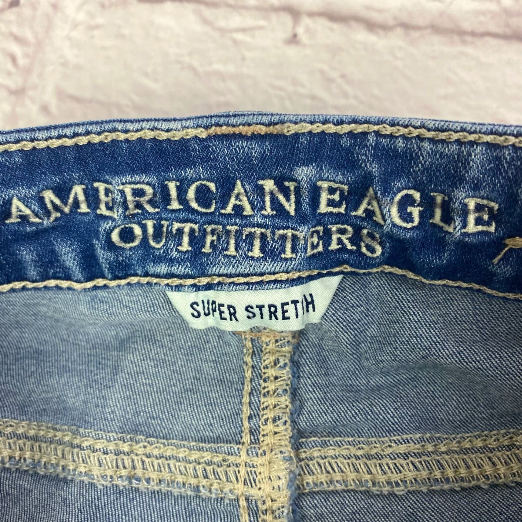 American Eagle Outfitters American Eagle Outfitters Cropped Jegging Women's High Rise Distressed Size 0 Long Blue 80s Grunge Jeans Womens Size 25" / US 0 / IT 36 - 6 Thumbnail