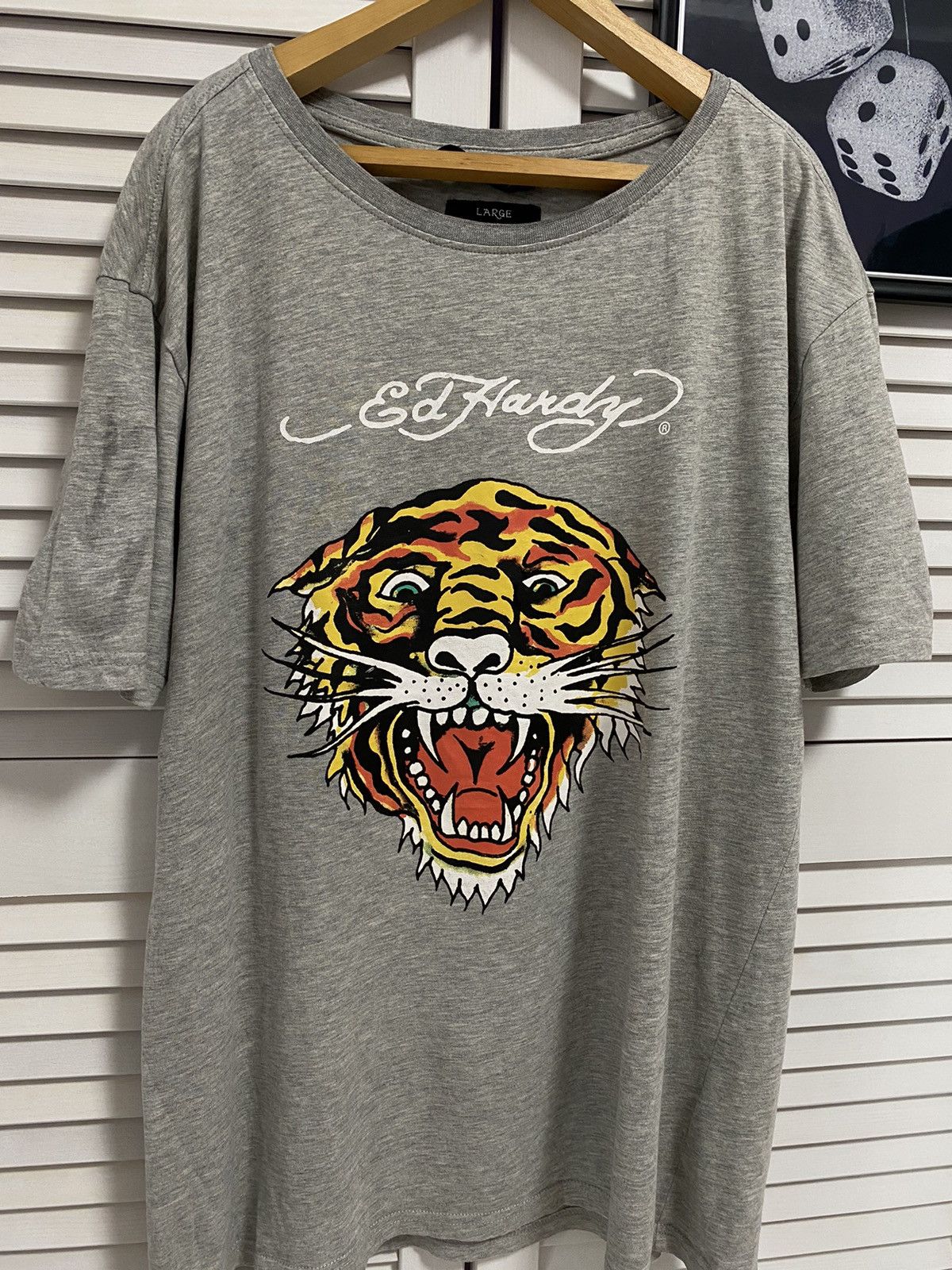 Ed Hardy × Vintage Vintage 90s T-Shirt Tee ED HARDY LOGO PRINT GRAPHIC Size US L / EU 52-54 / 3 - 2 Thumbnail