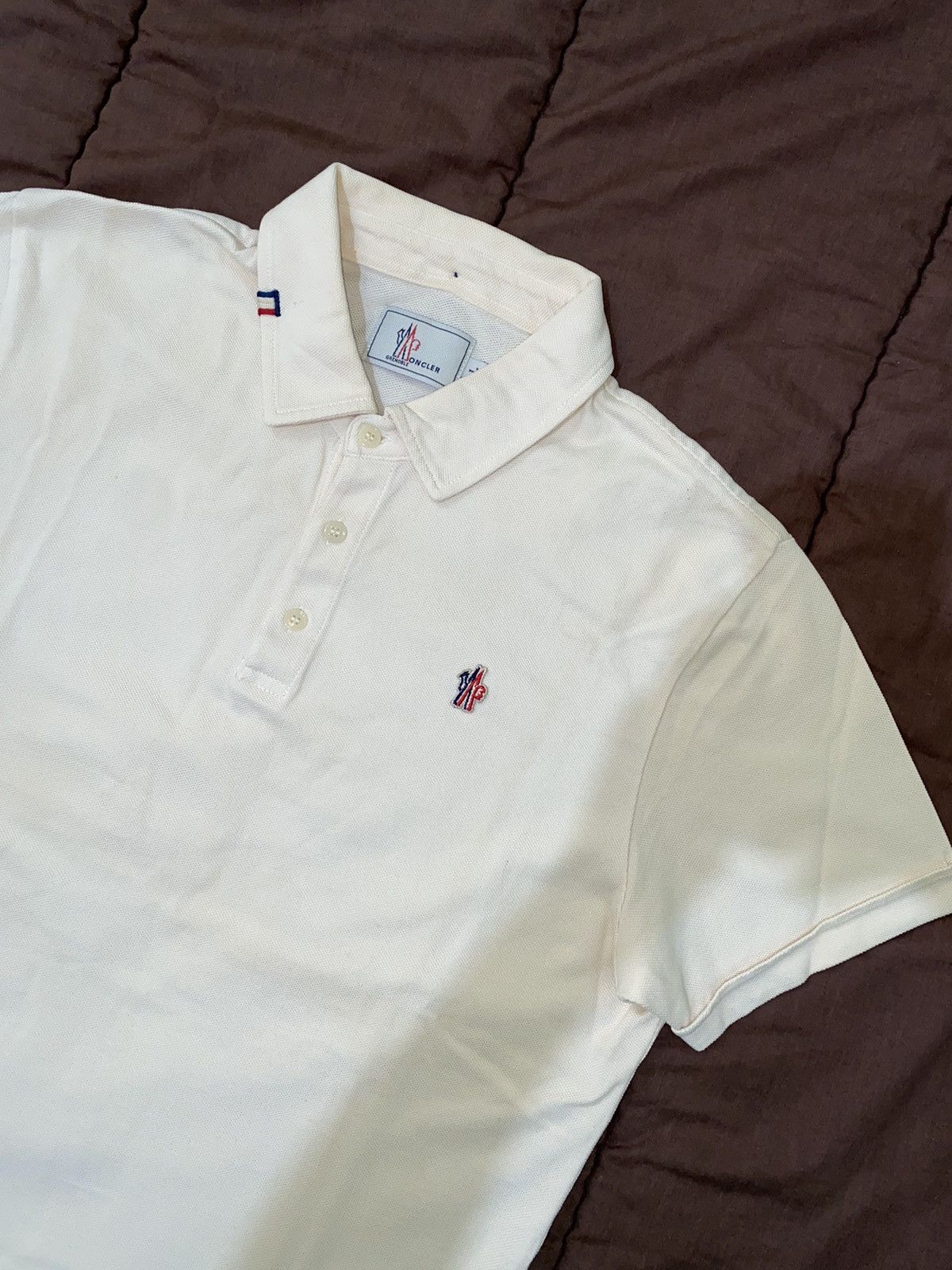 Moncler Grenoble Moncler grenoble off white polo Size US L / EU 52-54 / 3 - 3 Thumbnail