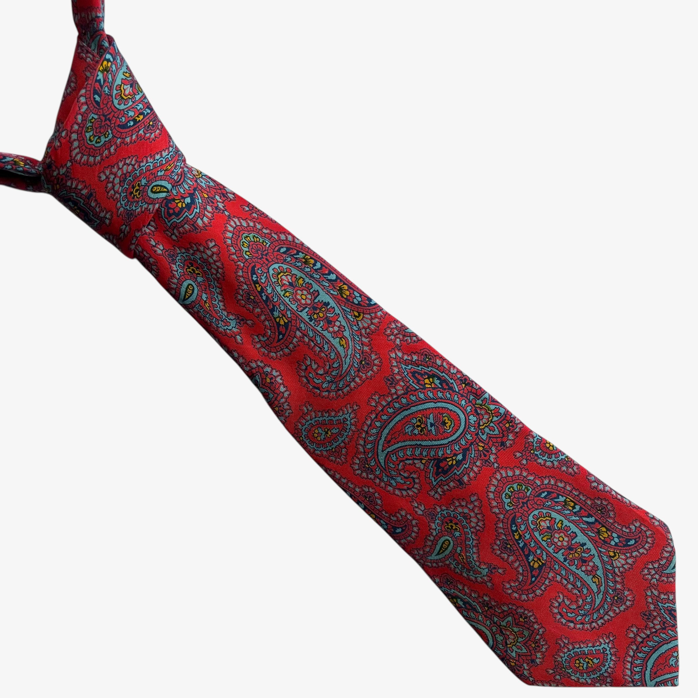 Liberty Vintage 70s Liberty Of London Paisley Print Wide Silk Tie Size ONE SIZE - 1 Thumbnail