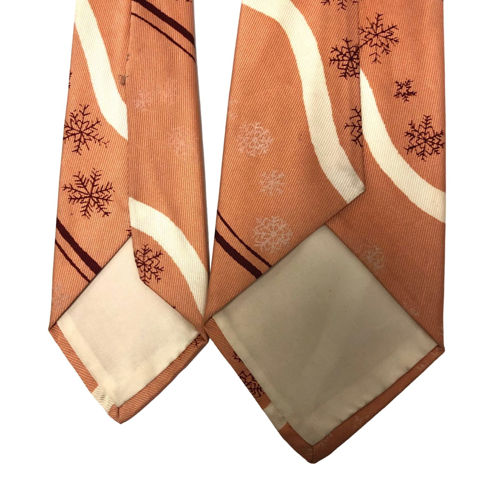 Other Vtg Pink ATOMIC SNOWFLAKE Silk Necktie Christmas Tie Size ONE SIZE - 2 Thumbnail