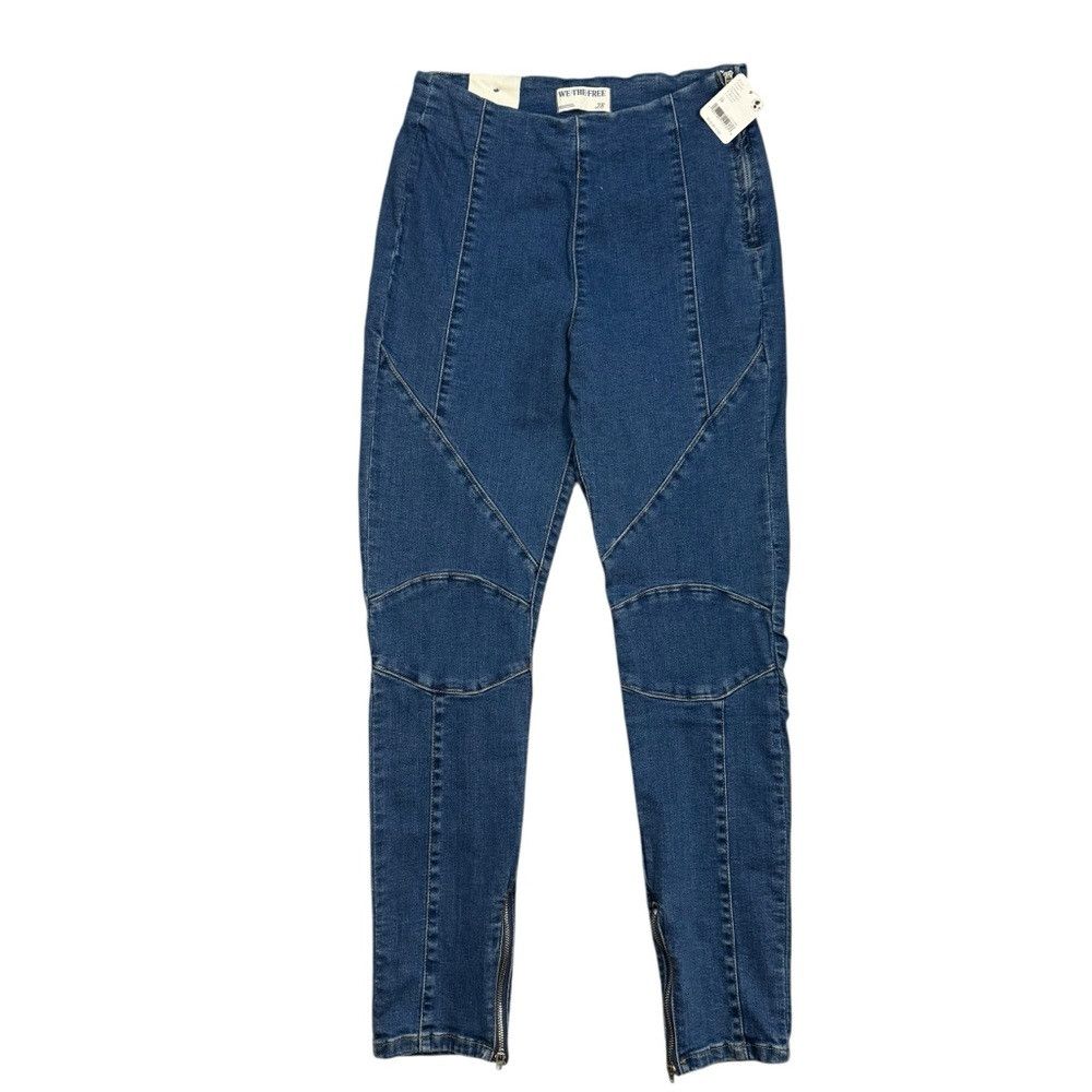 Free People NWT New $128 Free People We The Free Bella Moto Mid-Rise Sk Size 26" / US 2 / IT 38 - 2 Thumbnail
