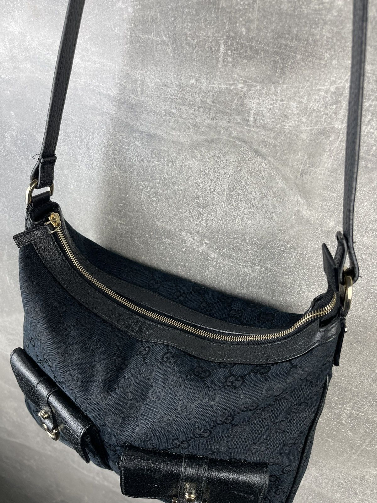 Gucci × Tom Ford × Vintage Gucci Guccissima 00s Leather Black Shoulders Tote Bag Size ONE SIZE - 4 Thumbnail