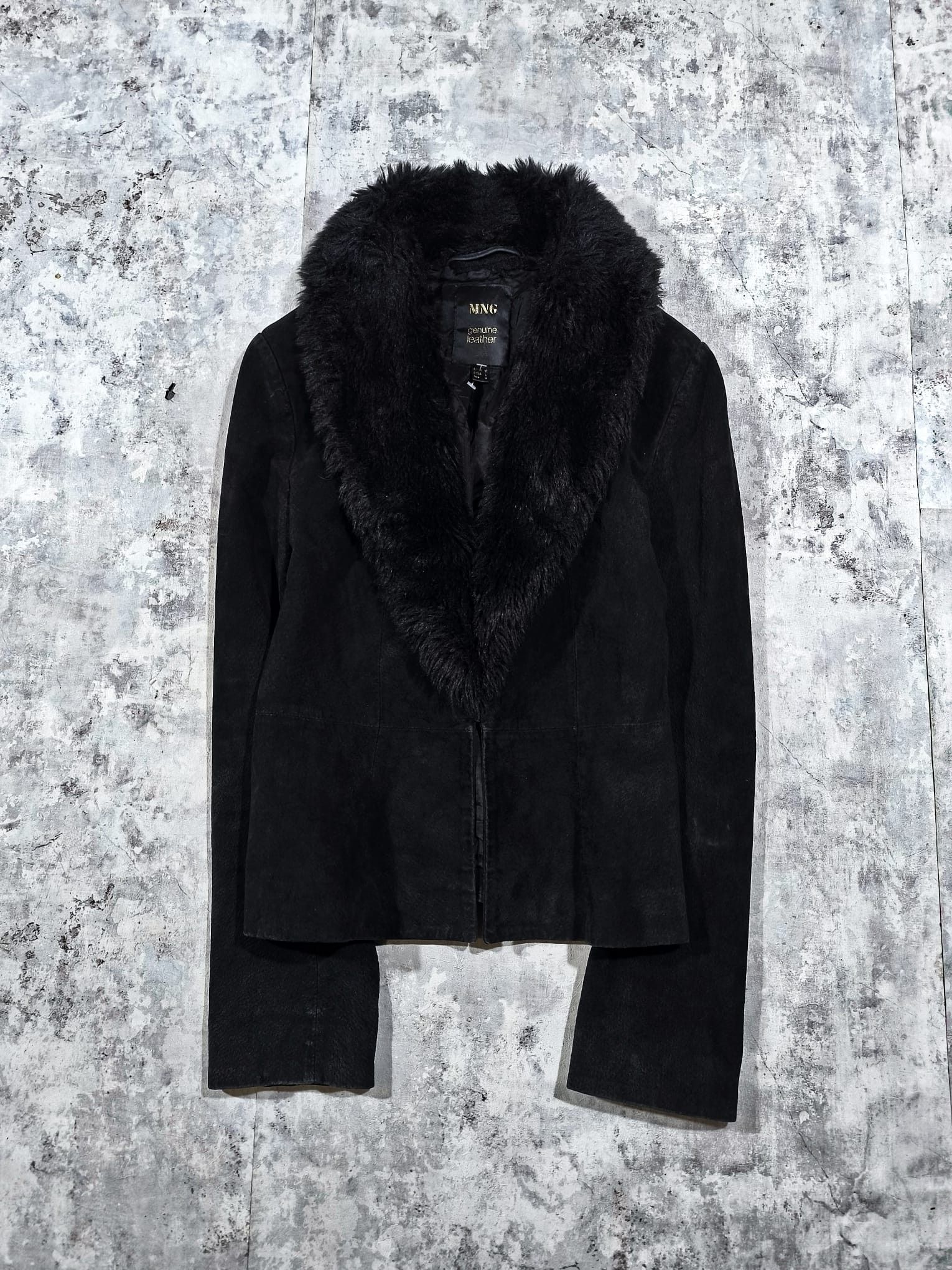 Hysteric Glamour 70s 80s black fauxfur collar leather coat chic boho Size M / US 6-8 / IT 42-44 - 4 Thumbnail