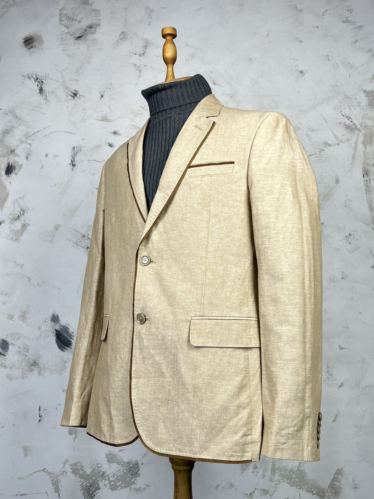 Louis Feraud Feraud Linen Blazer Jacket Size S - M 40 Size 40R - 1 Thumbnail