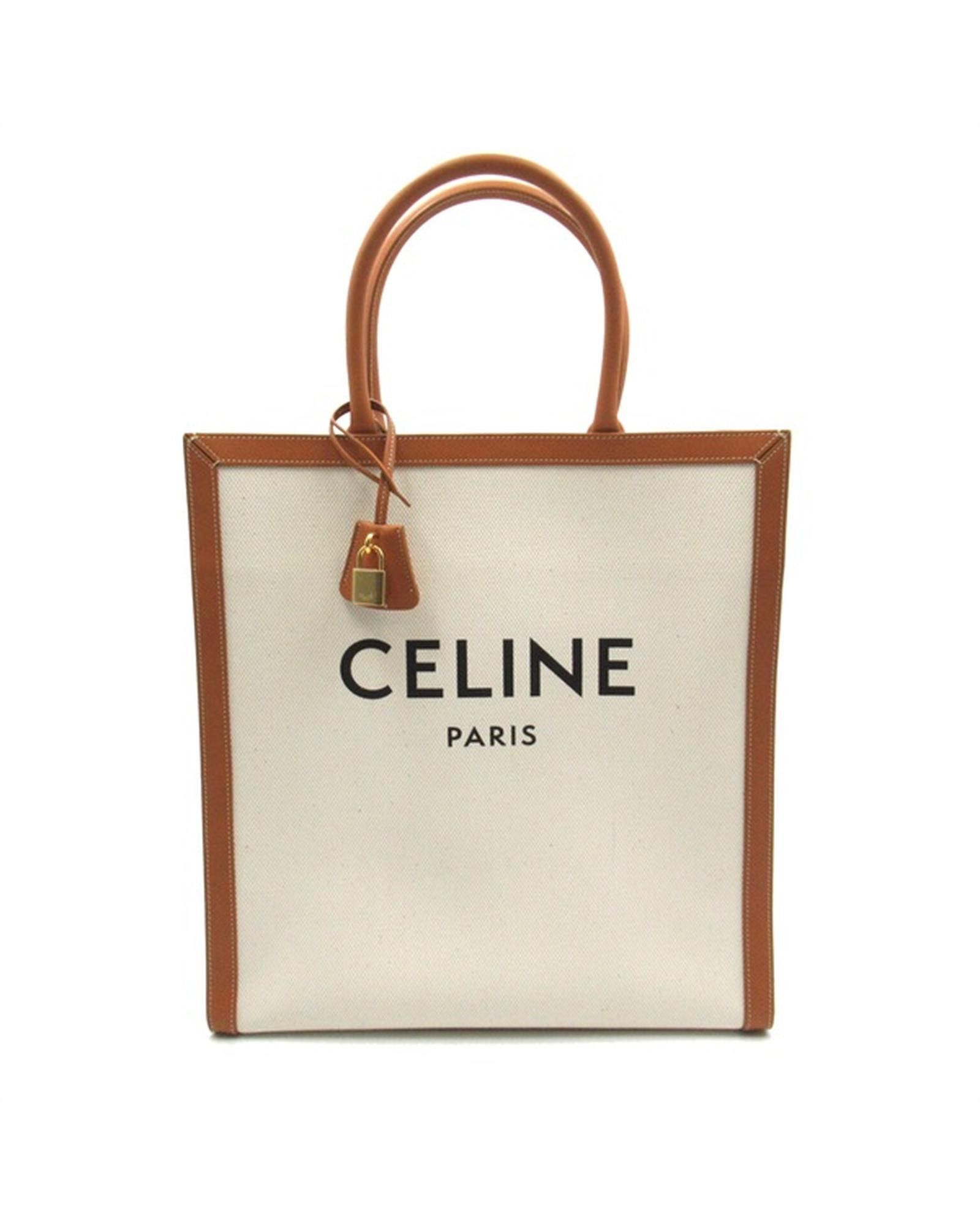 Celine White Vertical Cabas Tote Bag in Excellent Condition | Grailed