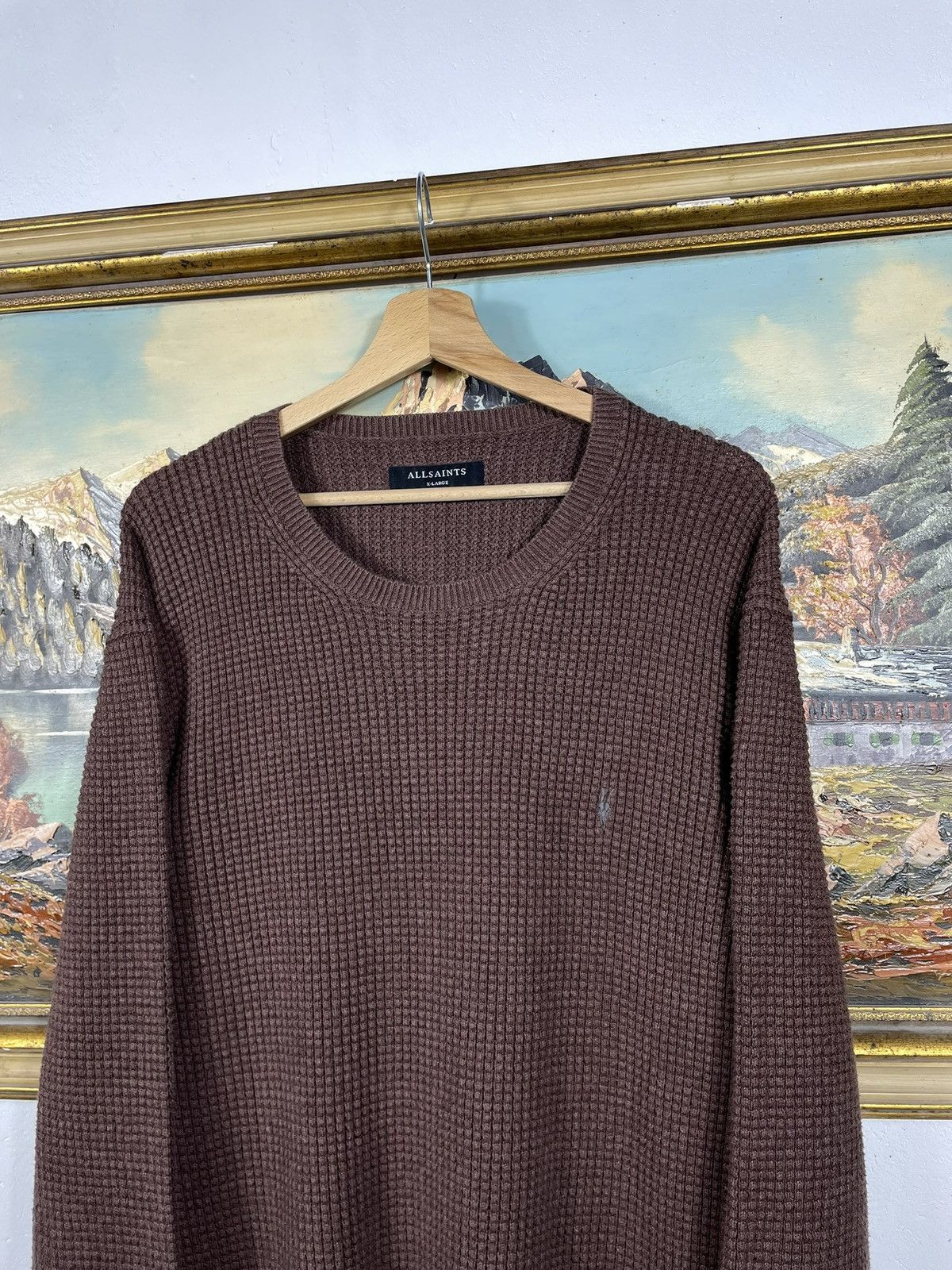 Allsaints × Designer × Japanese Brand AllSaints Longsleeve Jumper Pull Knitwear Designer Cotton Size US XL / EU 56 / 4 - 4 Thumbnail