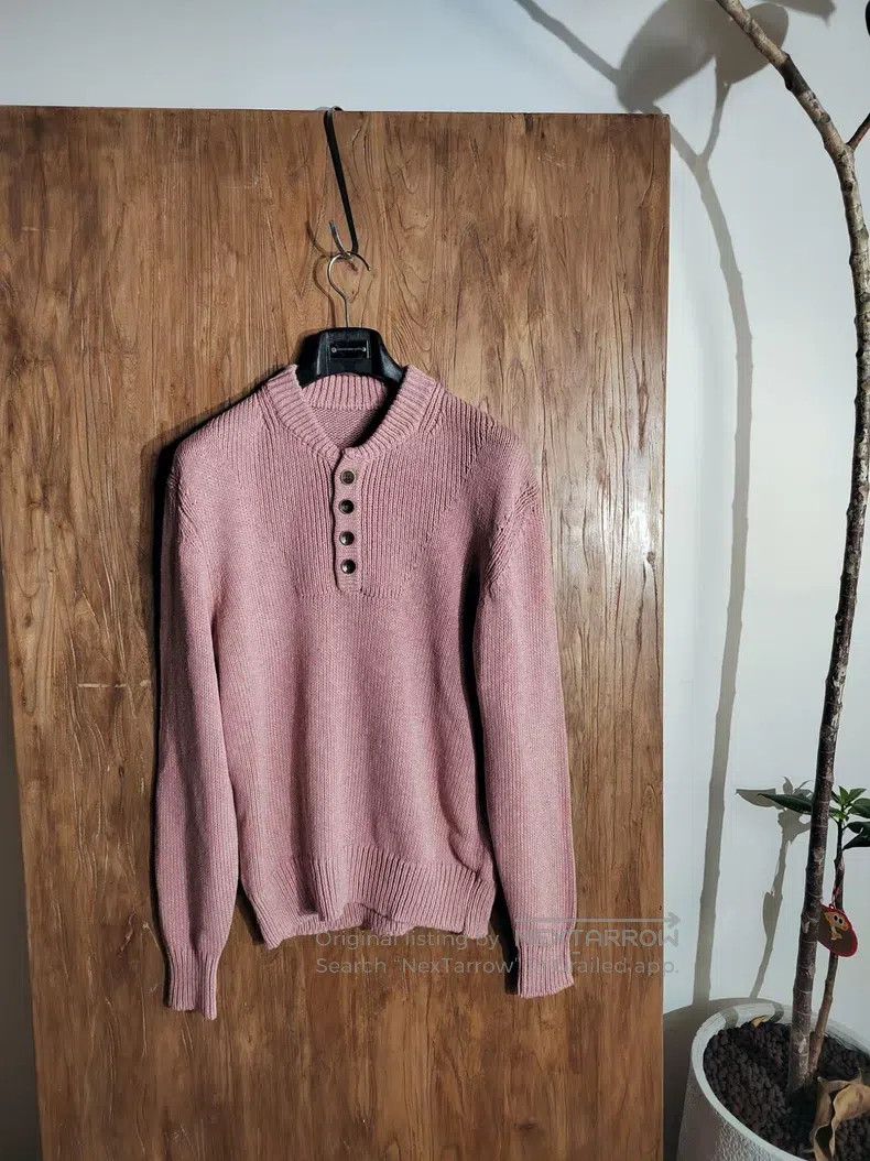 Aime Leon Dore Aime Leon Dore Pink Henley Neck Sweater Size US M / EU 48-50 / 2 - 1 Thumbnail