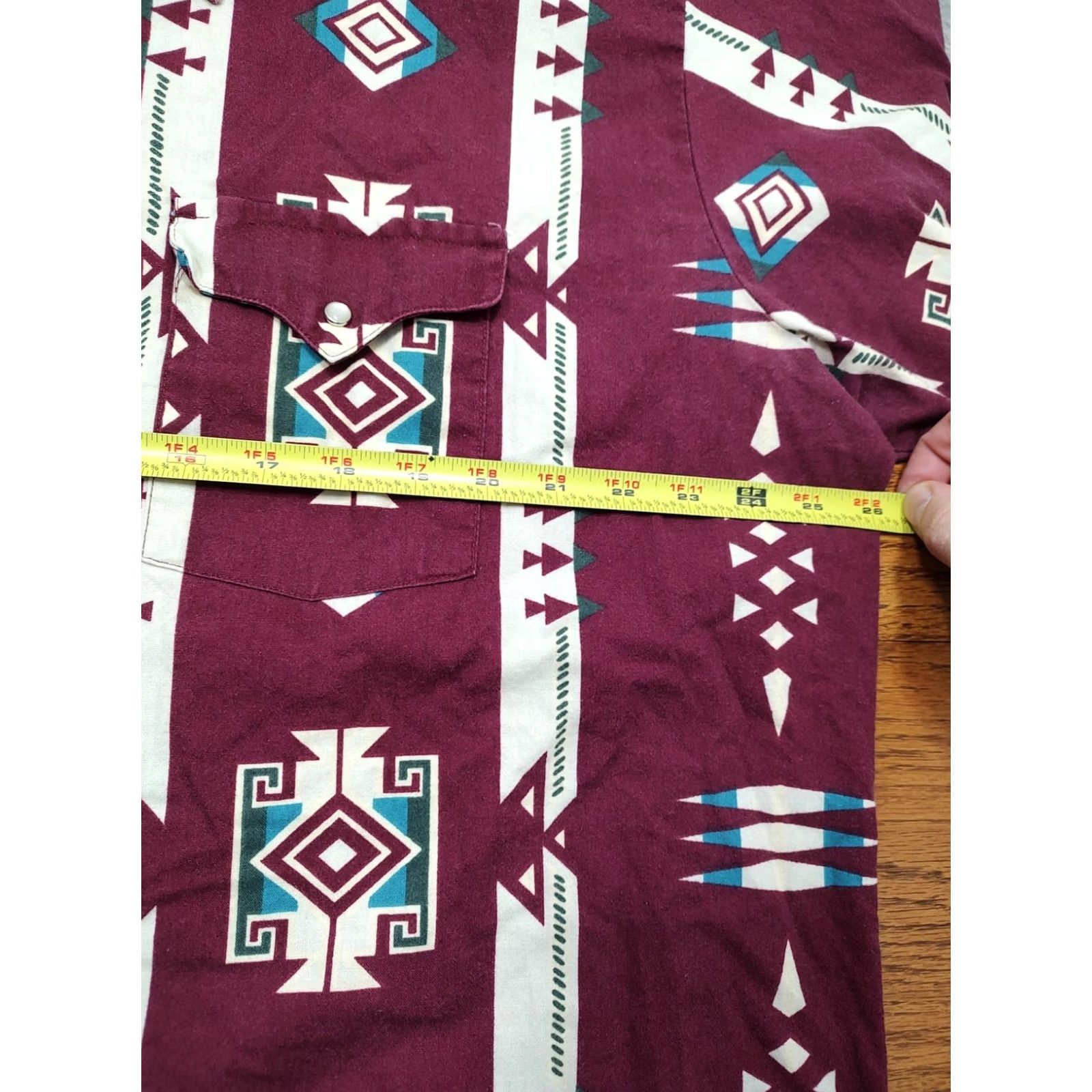 Vintage VINTAGE Panhandle Slim Button-Up Shirt Mens XL Red Aztec Geometric 90s Western Cowboy Casual Workwear Long Sleeve Chest 52 in Pocketed Size US XL / EU 56 / 4 - 7 Thumbnail
