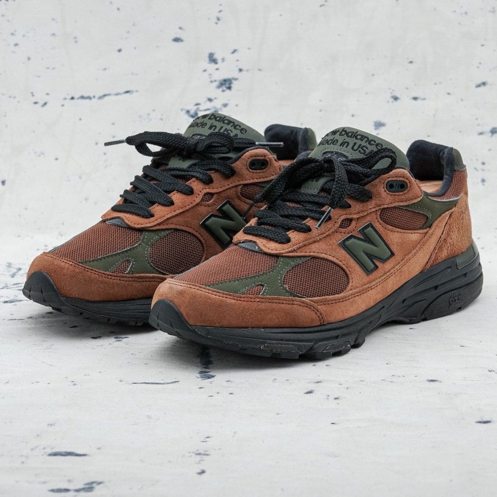 New balance 993 x aime leon dore suede leather sneakers