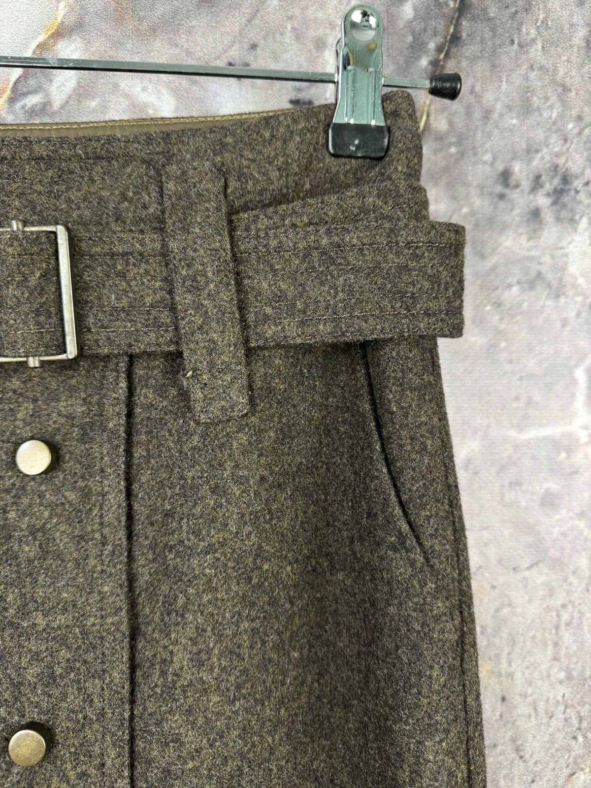 Max Mara Max Mara Wool Wrap Skirt Womens Brown Size Usa 6 Size 28" / US 6 / IT 42 - 4 Thumbnail