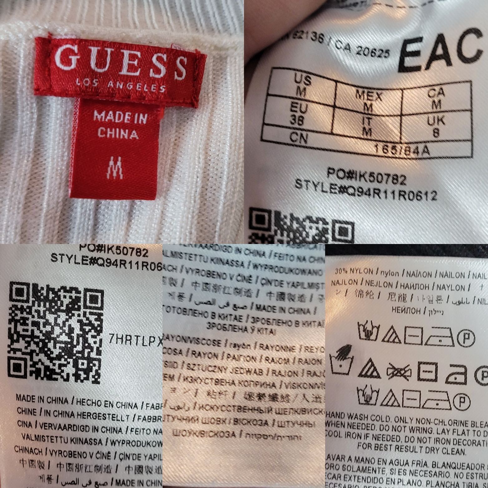 Guess Vtg 90s Guess Womens White Striped Ribbed Knit Sweater Sz M Size M / US 6-8 / IT 42-44 - 3 Thumbnail