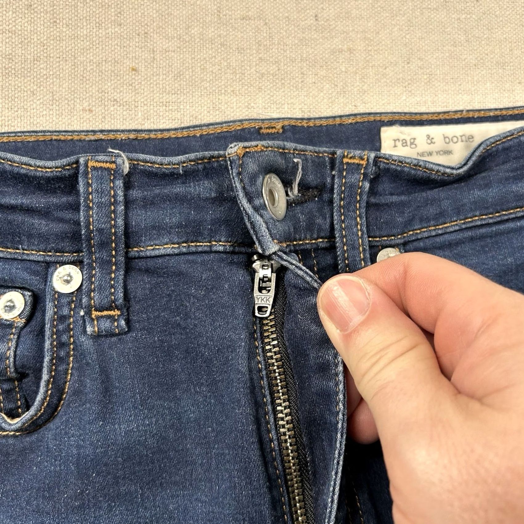 Rag & Bone VINTAGE Rag & Bone Jeans Womens 27 Nina High Rise Ankle Skinny Crop Capri Designer Size 27" / US 4 / IT 40 - 3 Thumbnail