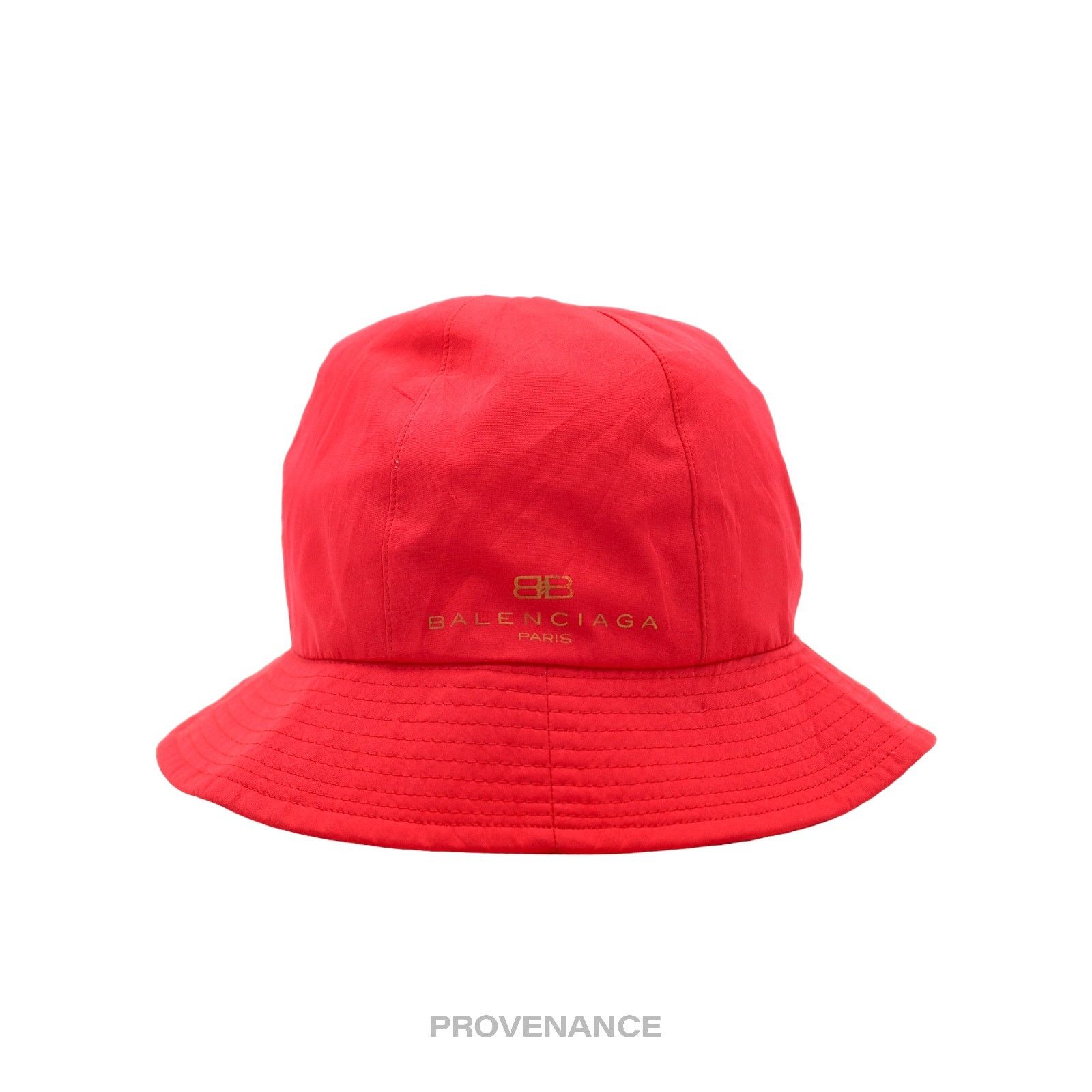 Balenciaga 🔴 Balenciaga BB Logo Embroidered Bucket Hat - Red Size ONE SIZE - 1 Thumbnail