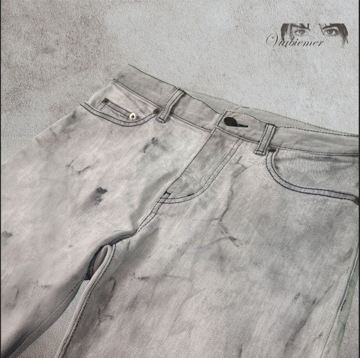 Saint Laurent Paris Saint Laurent Paris by Hedi Slimane Marble-Wash Denim Size US 28 / EU 44 - 2 Thumbnail