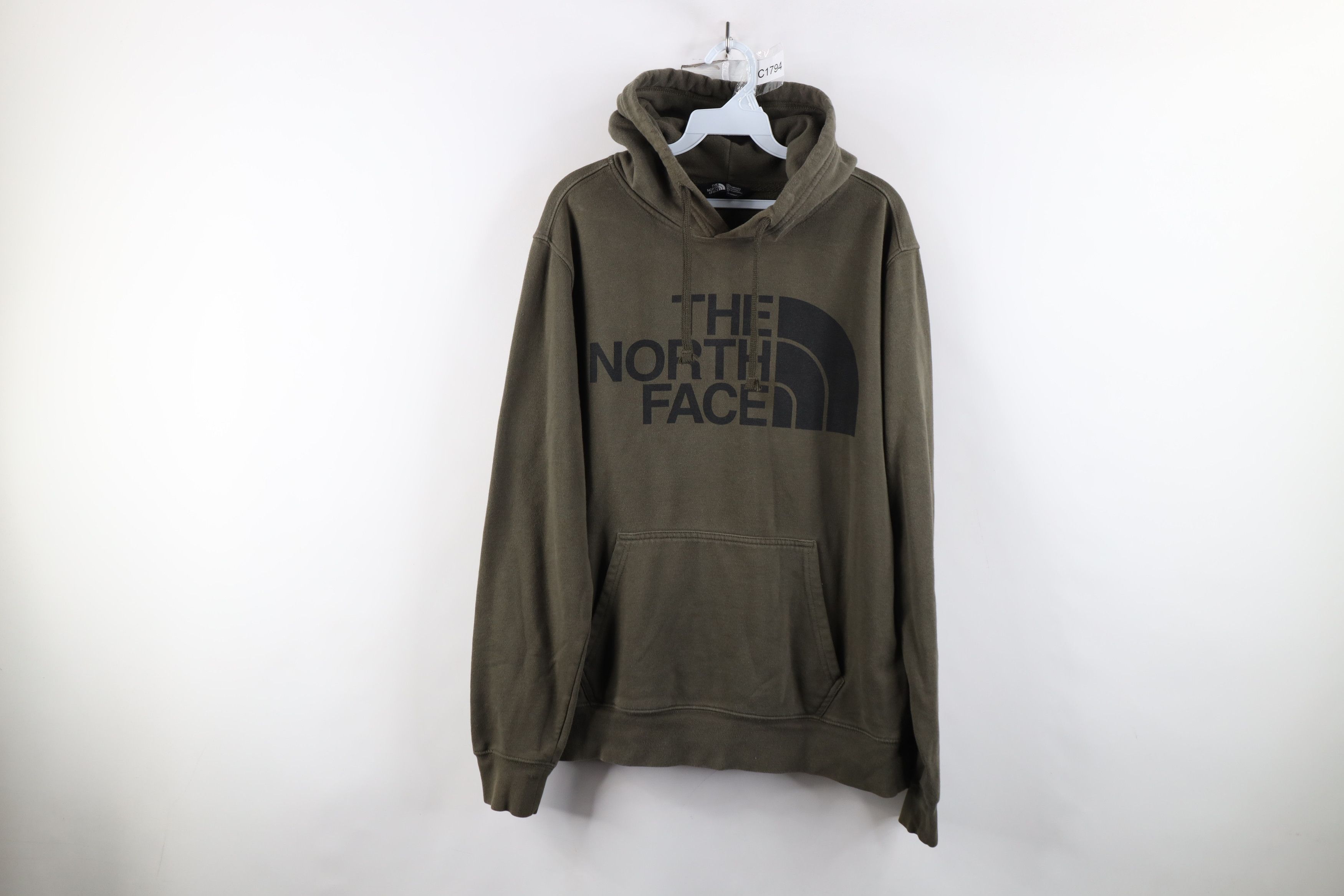 The North Face × Vintage Vintage Y2K The North Face Spell Out Big Logo Hoodie Green Size US M / EU 48-50 / 2 - 1 Thumbnail