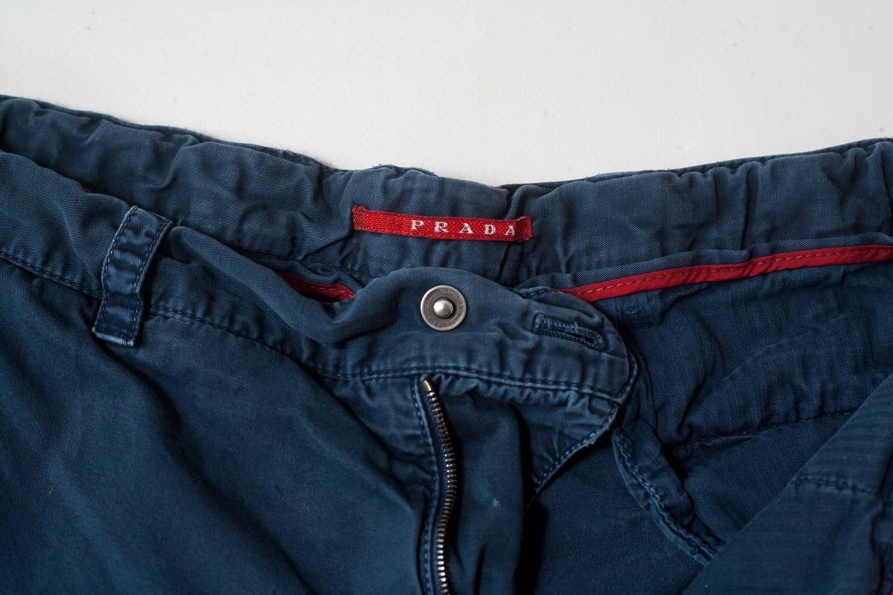 Prada Prada Sport Black Tab Baggy Cotton Shorts Size US 31 - 4 Thumbnail