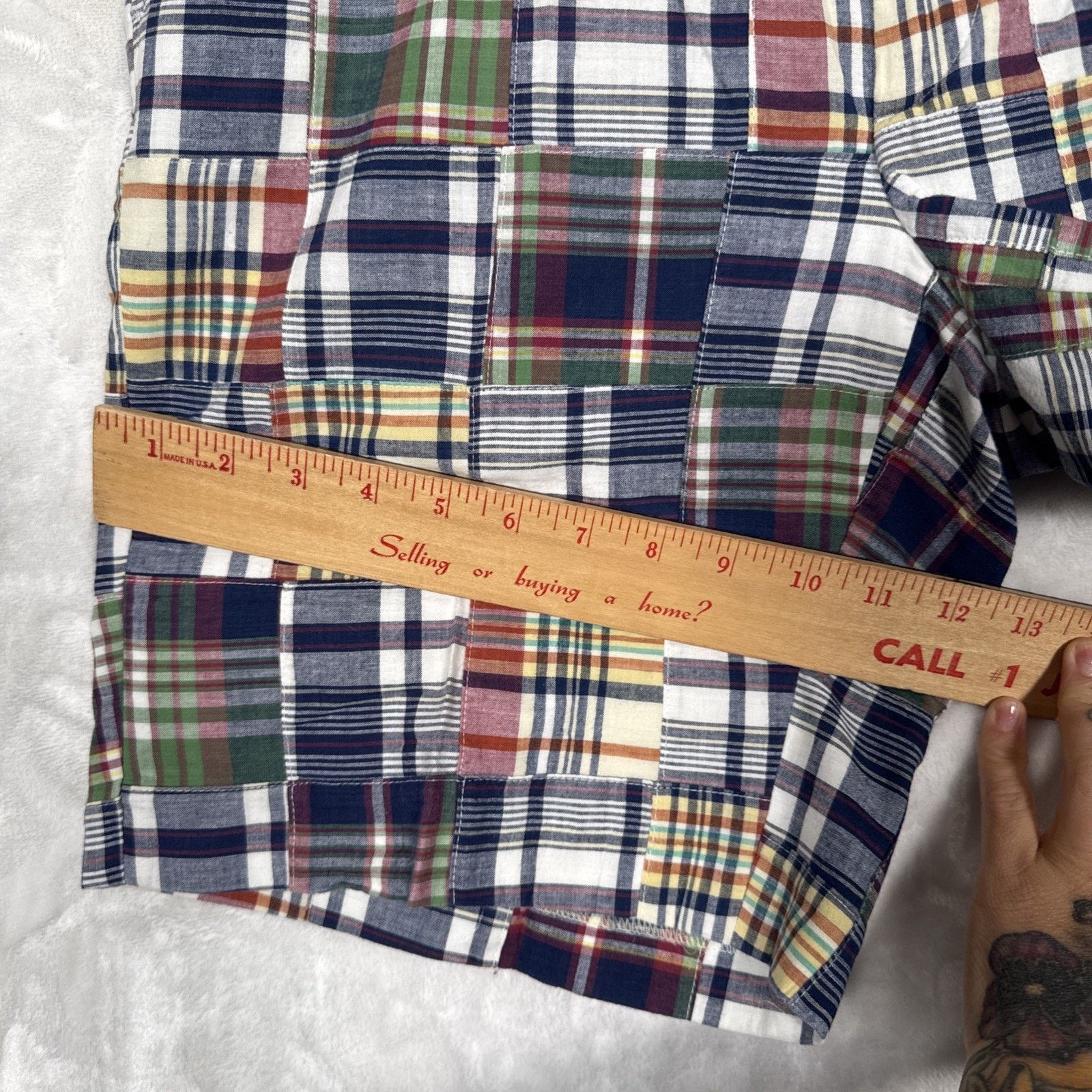 Pendleton Pendleton Shorts Men 34x9 Blue Madras Patchwork Golf Plaid Size US 34 / EU 50 - 8 Thumbnail
