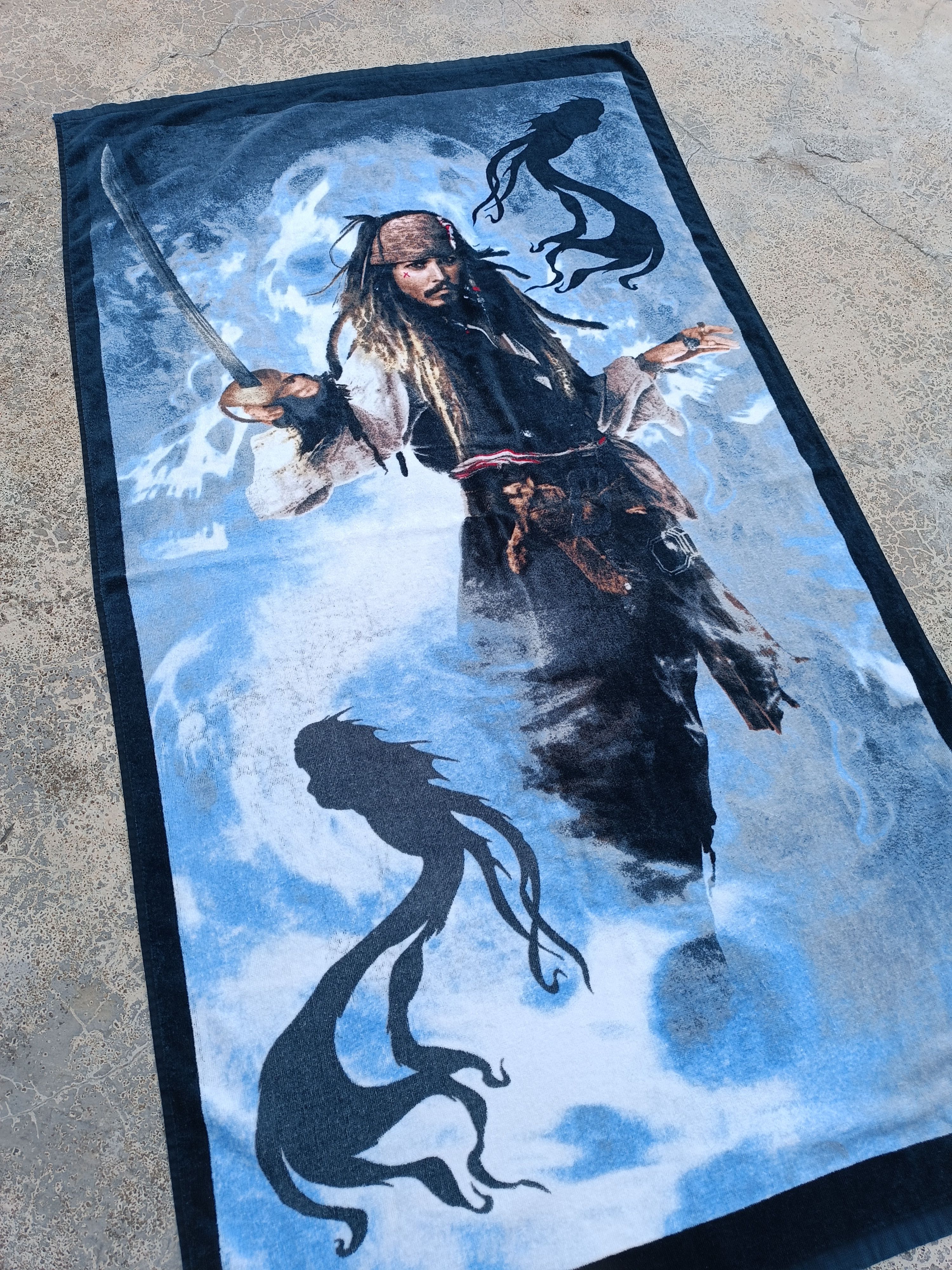 Disney Vintage Disney's Pirates of the Caribbean Beach Towel Size ONE SIZE - 1 Thumbnail